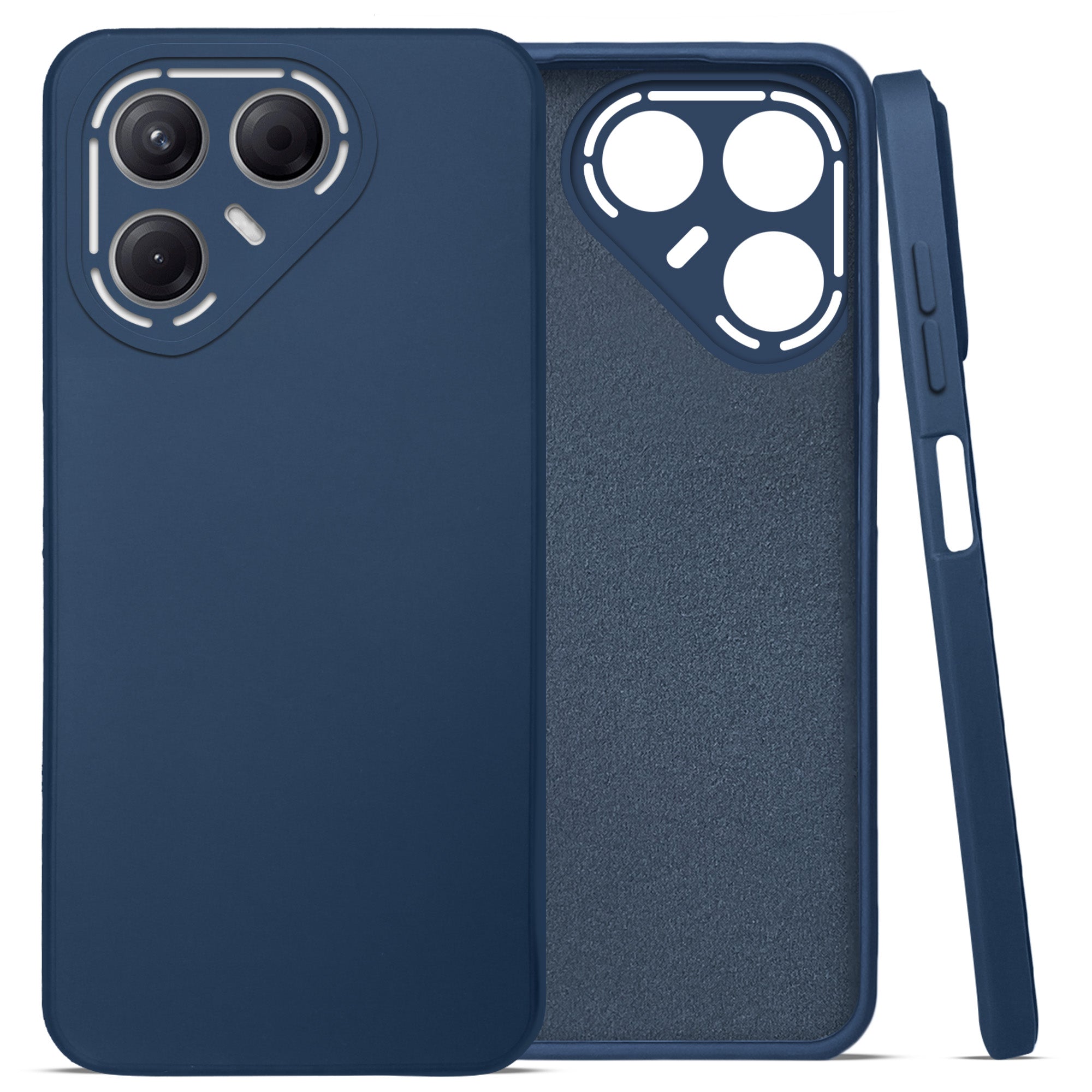 For Tecno Pova 7 5G Back Cover Case (Matte Finish Silicone with Inside Fiber Cloth)