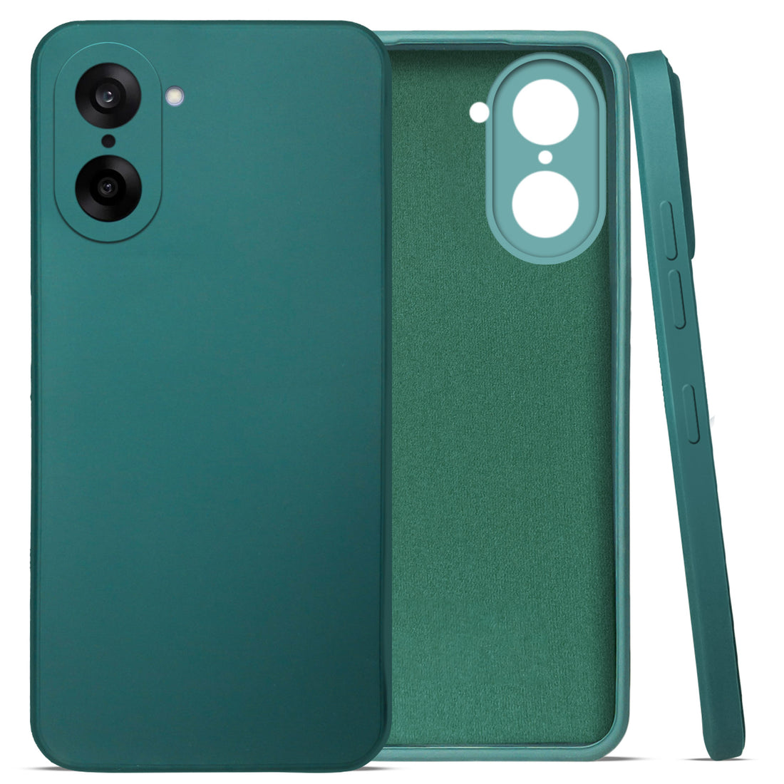 For Oneplus Nord CE 5 Back Cover Case (Matte Finish Silicone with Inside Fiber cloth)