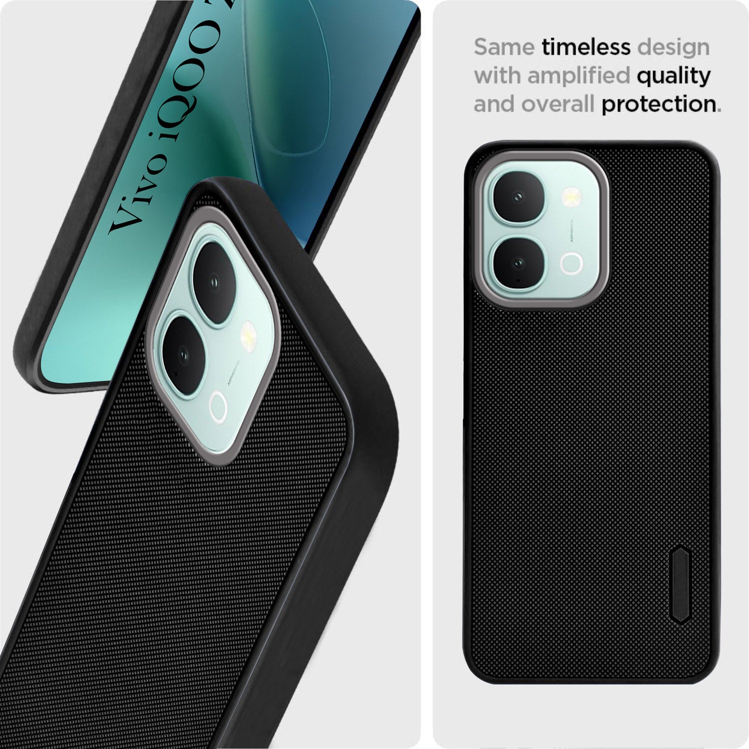For Vivo iQOO Z11x 5G Back Cover Case Rubberised (Textured Grip Design | Micro-Fiber Cloth Inside | Slim and Light Weight | Soft Touch and Feel)