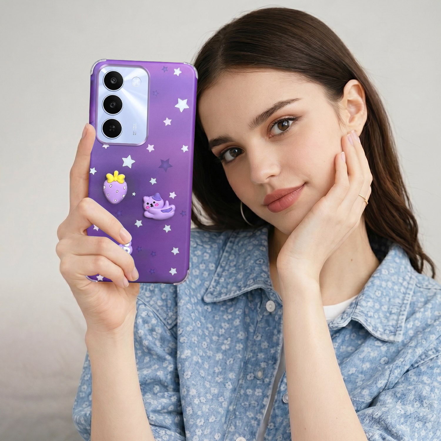 For Realme C83 5G Back Cover Case (3D Cute Cartoons | Hard Back Side Soft | Matte Premium Finish | HD Printing)