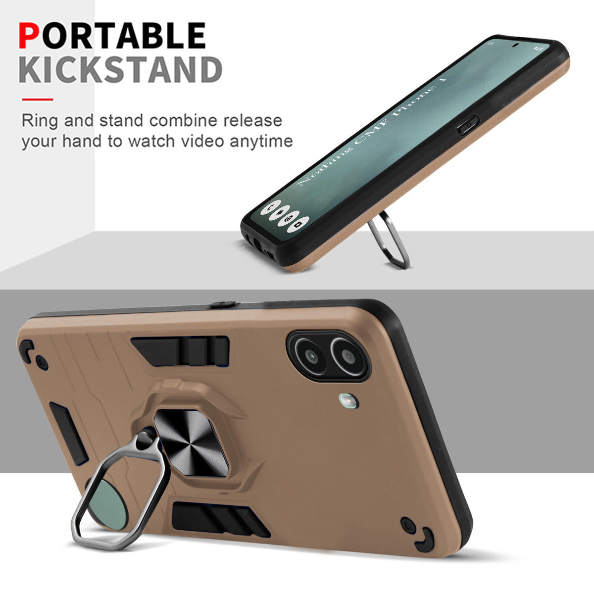 For Nothing CMF Phone 1 Back Cover Case (Shockproof Polycarbonate Dual Layer Hybrid Armor)