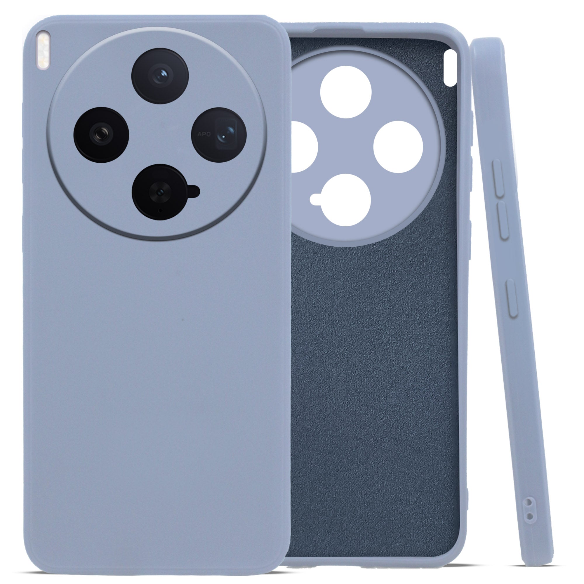 For Vivo X300 5G Back Cover Case (Matte Finish Silicone with Inside Fiber cloth)