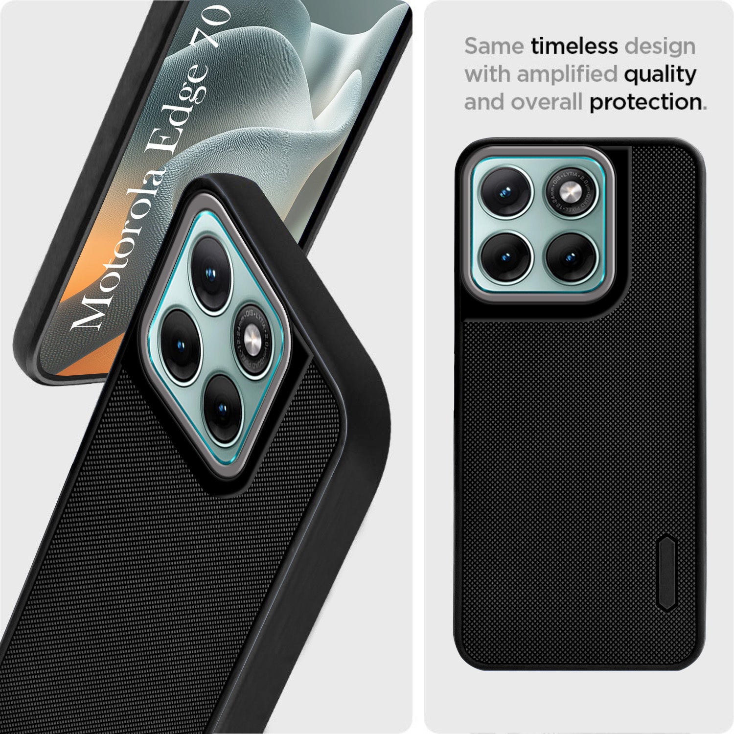 For Motorola Moto Edge 70 Fusion Back Cover Case Rubberised (Textured Grip Design | Micro-Fiber Cloth Inside | Slim and Light Weight | Soft Touch and Feel)