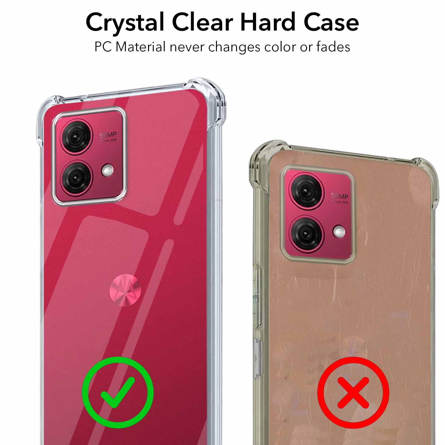 For Motorola Moto G84 Back Cover Shockproof Crystal-Clear ( Drop & Camera Protection | Hard Polycarbonate)