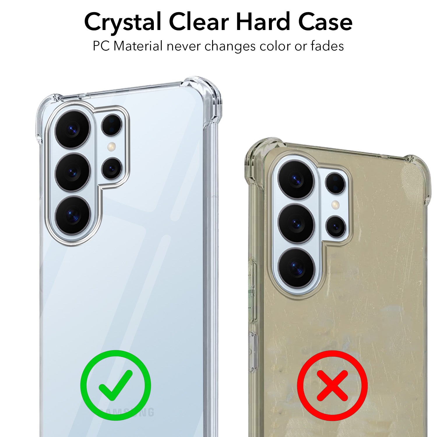 For Samsung Galaxy S26 Ultra Back Cover Shockproof Crystal-Clear  (Drop & Camera Protection | Hard Polycarbonate)