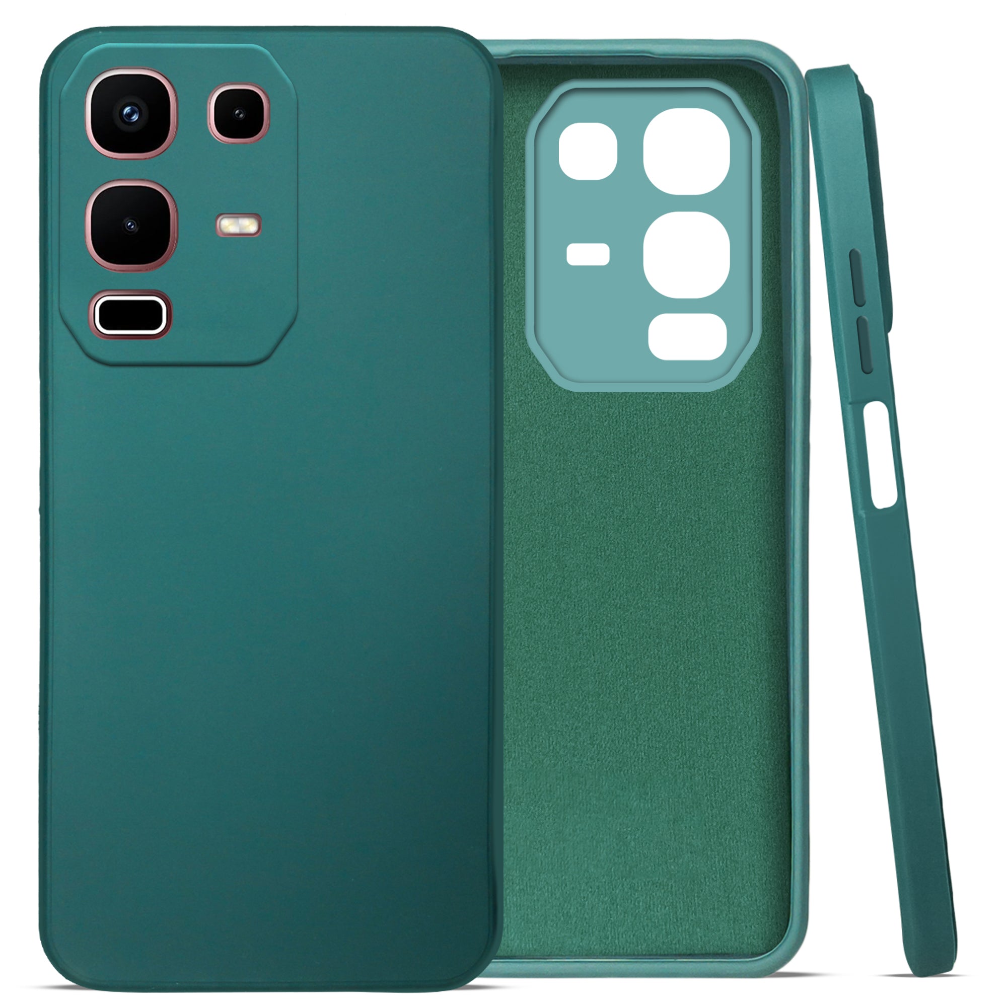 For Infinix Note 50x Back Cover Case (Matte Finish Silicone with Inside Fiber cloth)