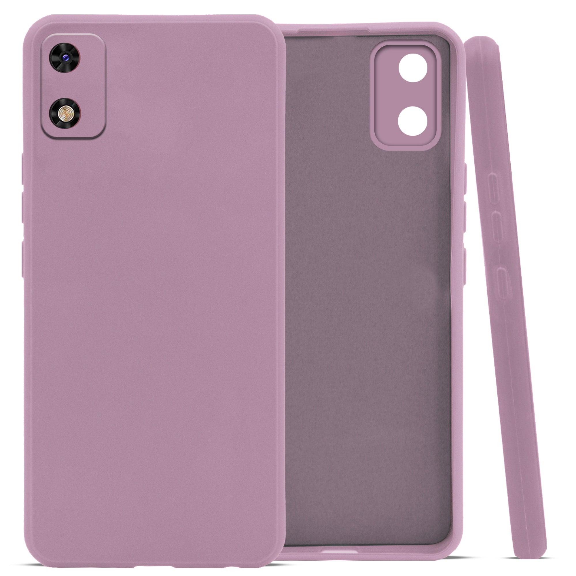 For Itel A23 Pro Back Cover Case (Matte Finish Silicone with Inside Fiber cloth)