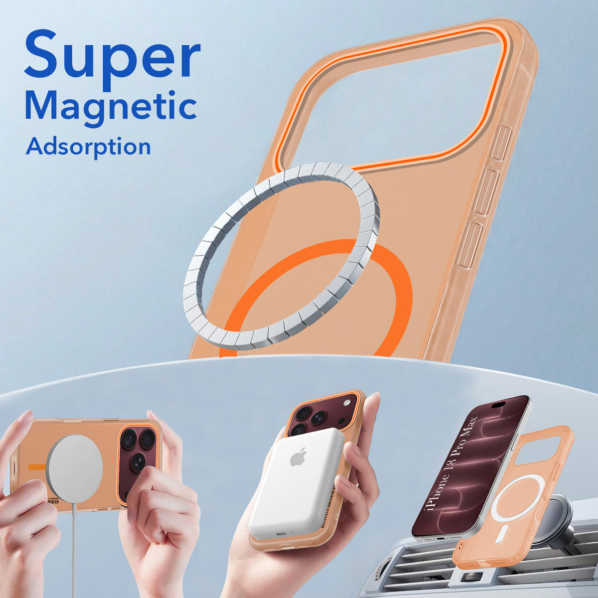 For Apple iPhone 18 Pro Max Back Cover Case (Soft Touch | Camera Bump Protection | MagSafe Compatible | Matte Finish)