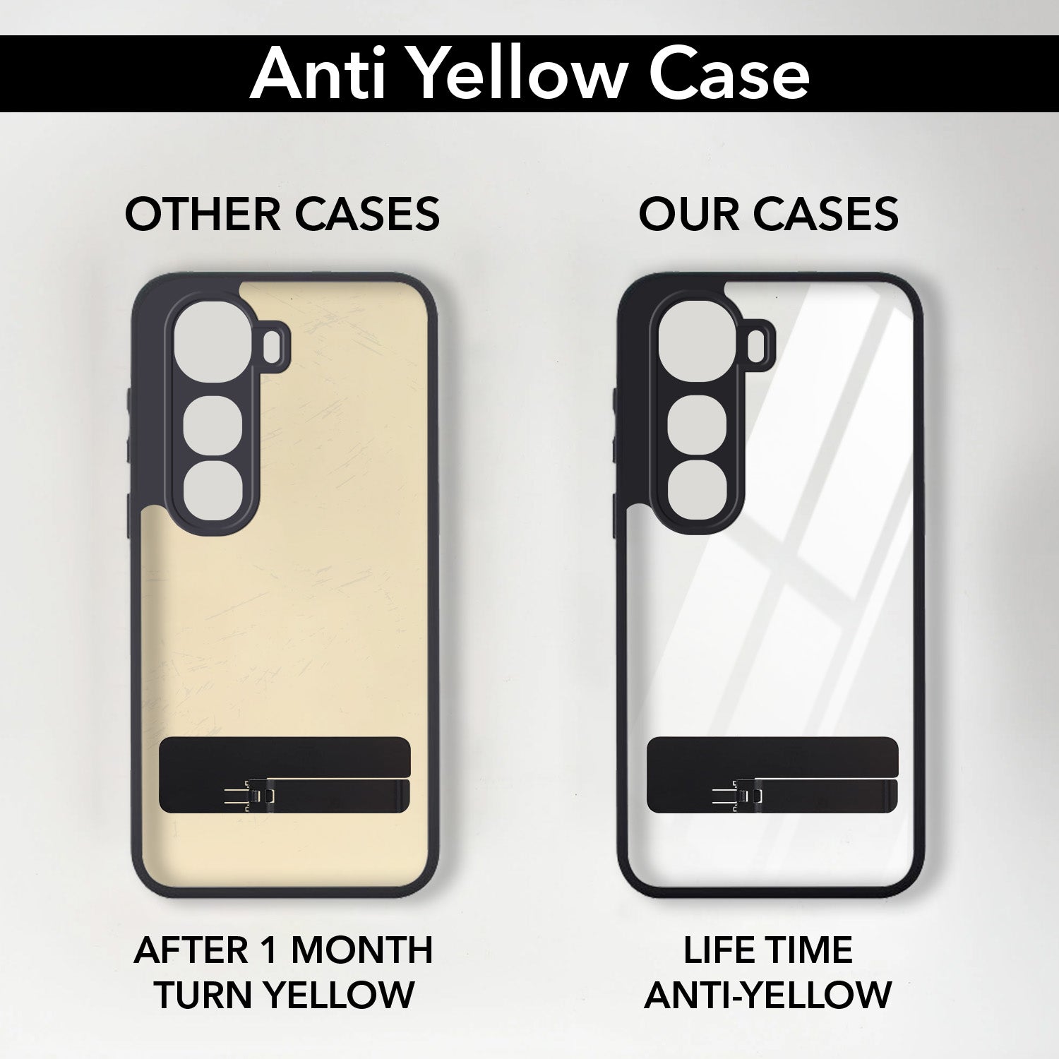 For Vivo Y400 Pro Back Cover Case (Built-in Stand | Lifetime Anti Yellow | Kickstand Shockproof | Camera Protection | MagSafe Compatible)