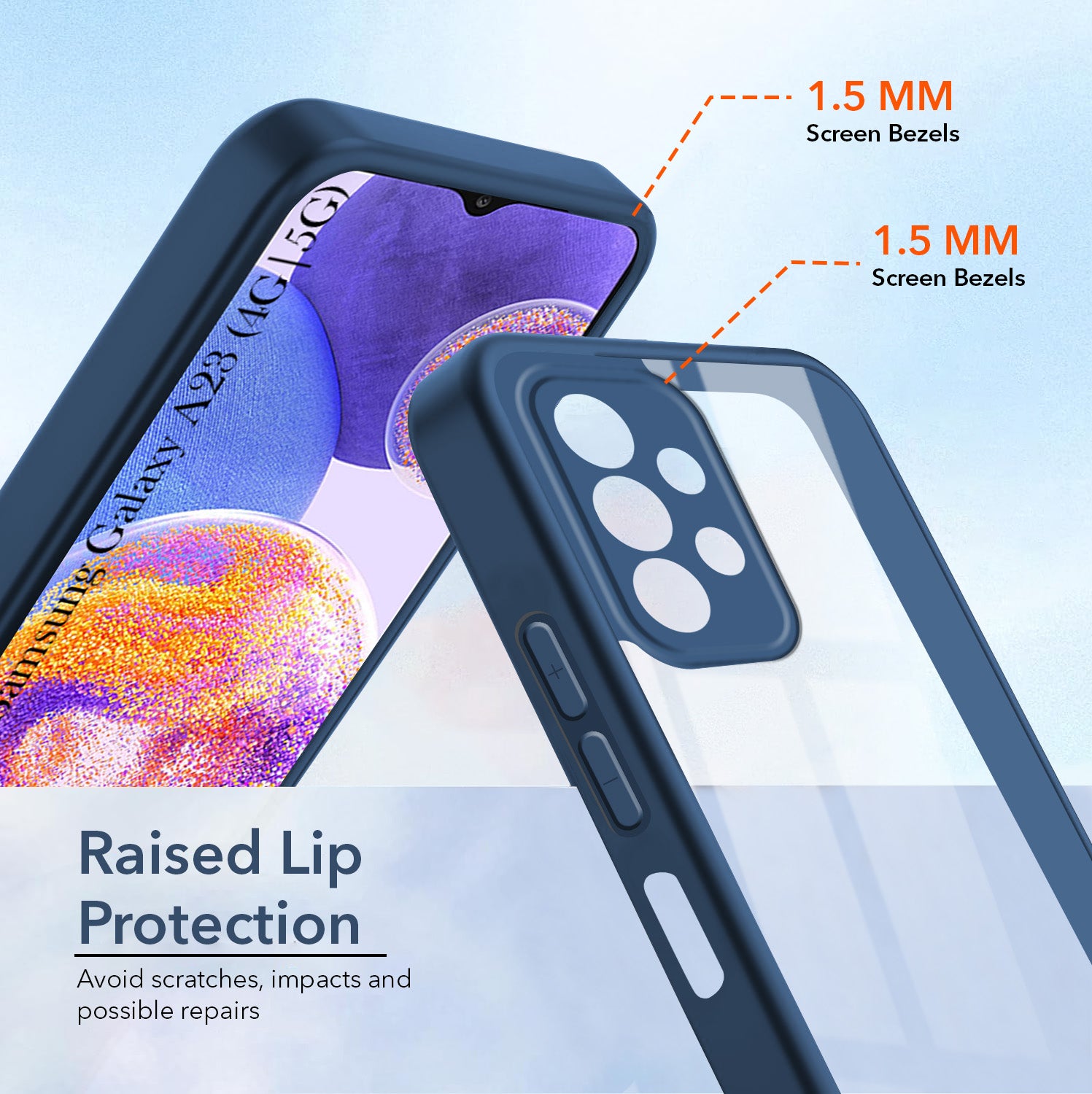 For Samsung Galaxy A23 4G | 5G Back Cover Case  Ultra-Hybrid (Lifetime Anti Yellow | Anti Scratch | Crystal Clear Shockproof)
