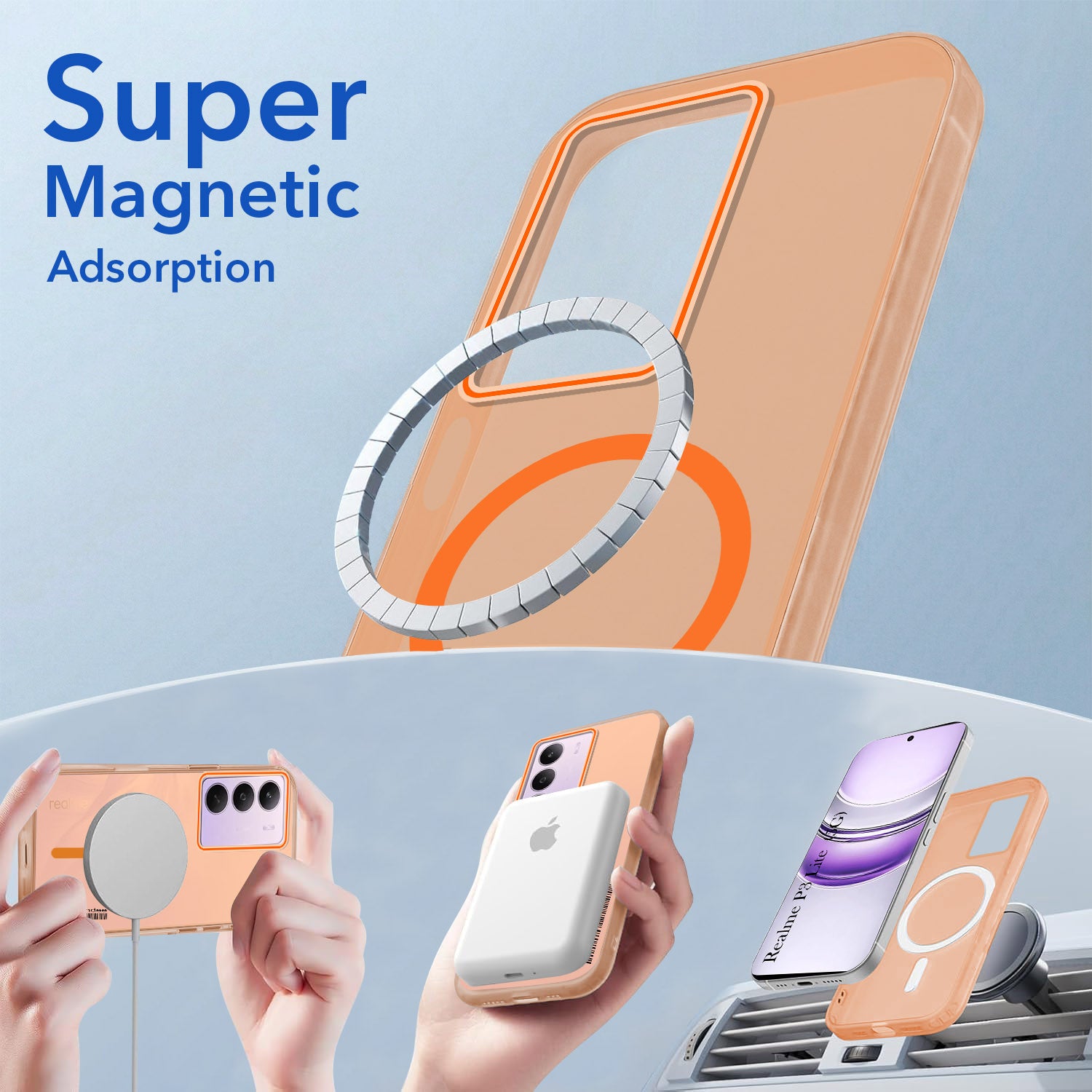 For Realme P3 lite Back Cover Case (Soft Touch | Camera Bump Protection | MagSafe Compatible | Matte Finish)