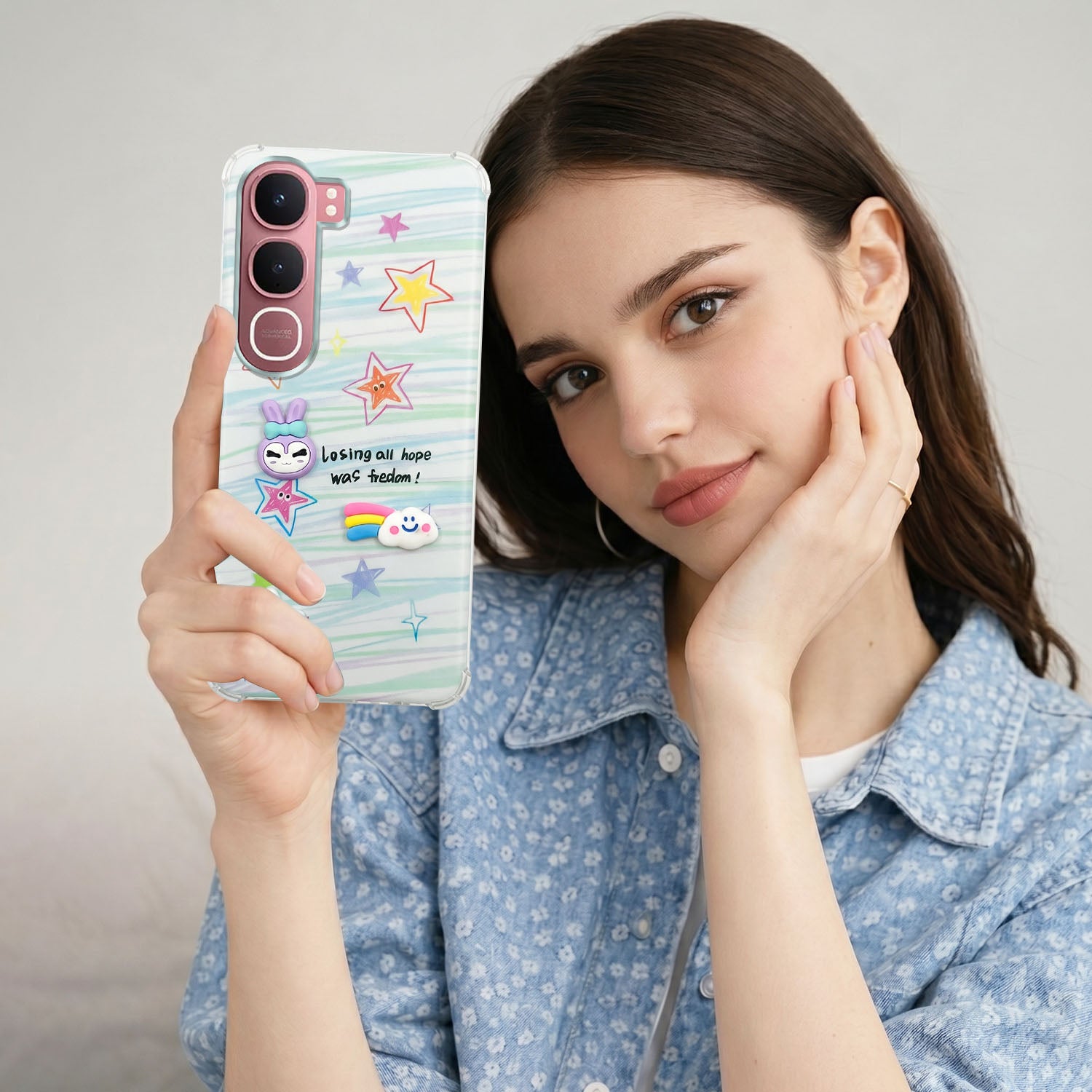 For Vivo Y31 5G Back Cover Case (3D Cute Cartoons | Hard Back Side Soft | Matte Premium Finish | HD Printing)