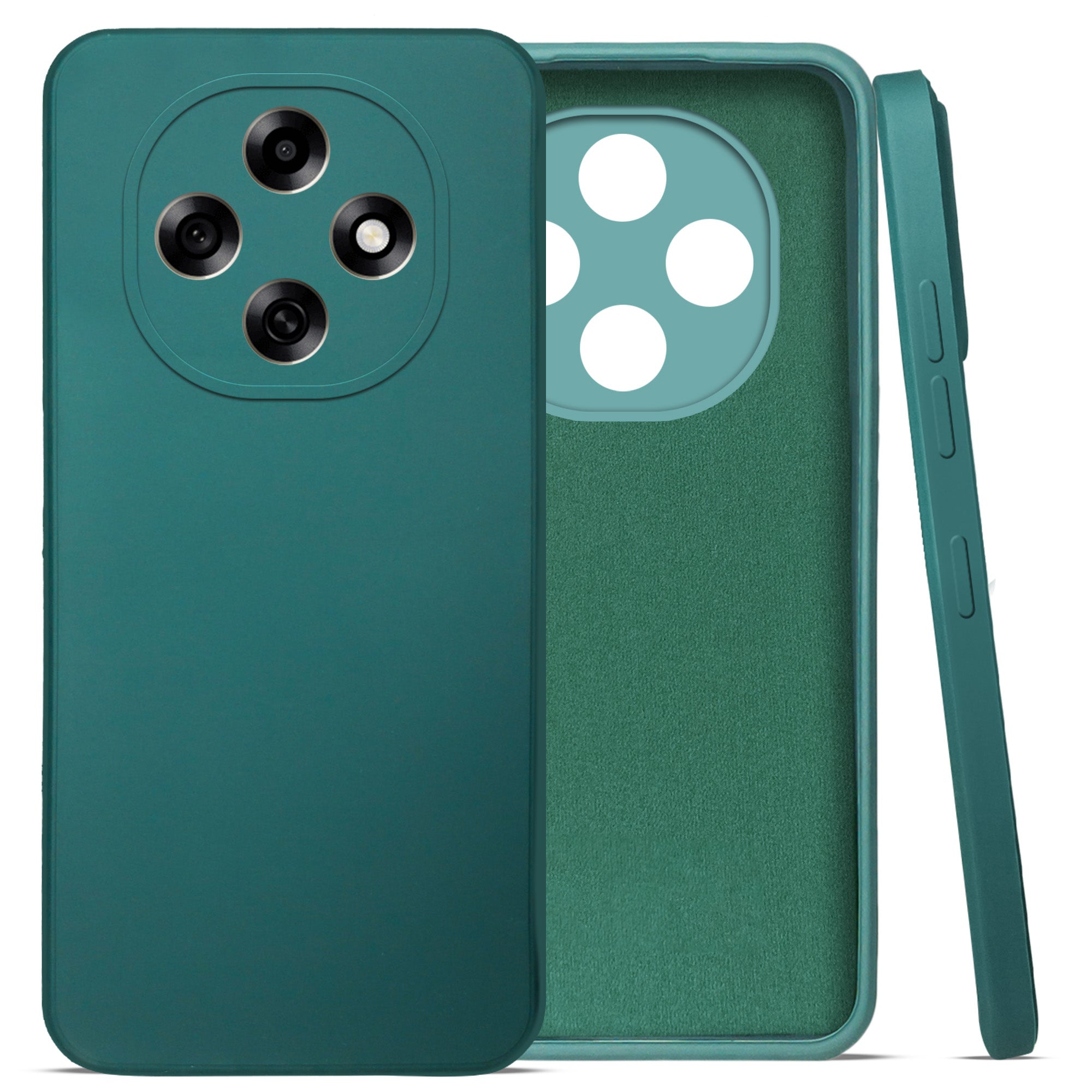 For Oppo F31 Pro Back Cover Case (Matte Finish Silicone with Inside Fiber Cloth)