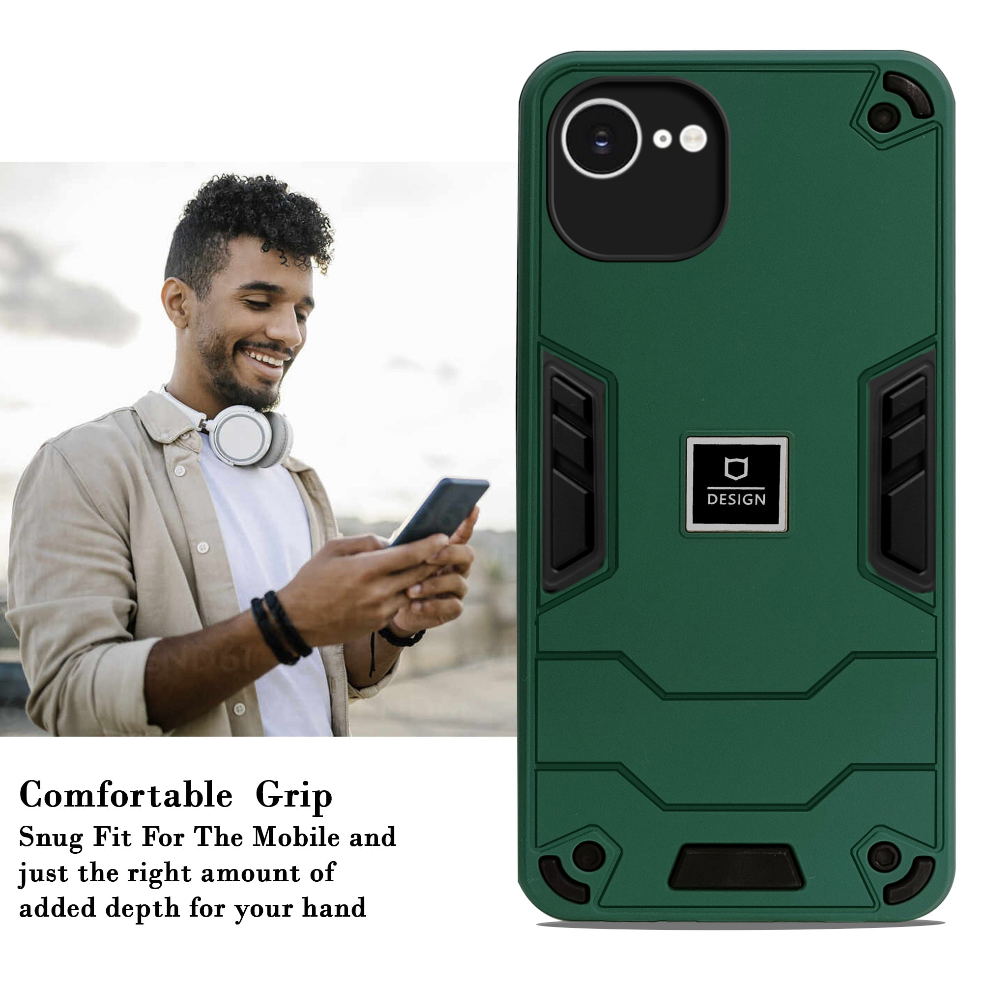 For iPhone 16e | iPhone 17e Back Cover Case (Hybrid Armor | Slim Dual Layer | Shockproof Lightweight)