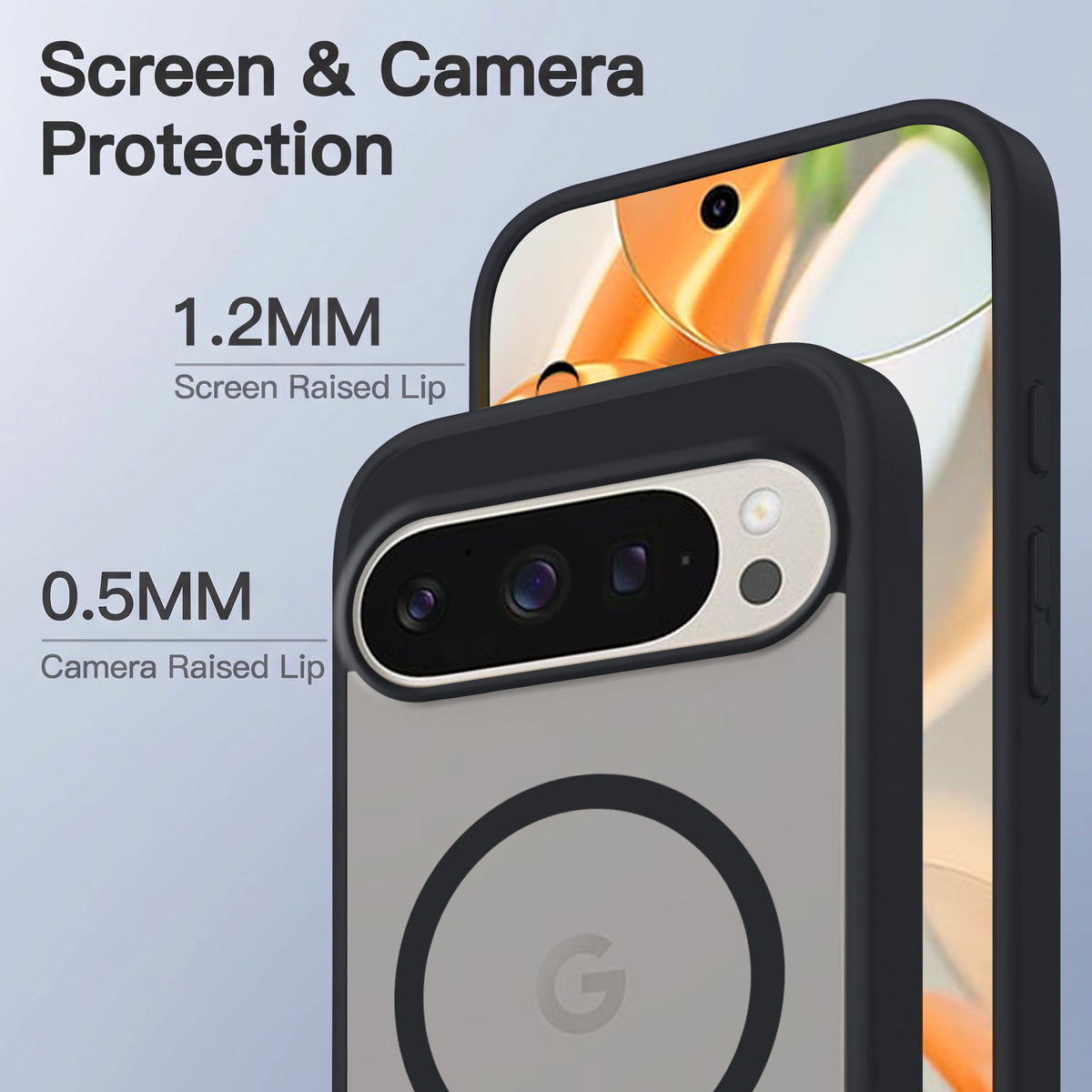 For Google Pixel 9 Pro Matte Finish Back Case Cover (MagSafe Compatible | Translucent Soft Touch | Slim and Unbreakable)