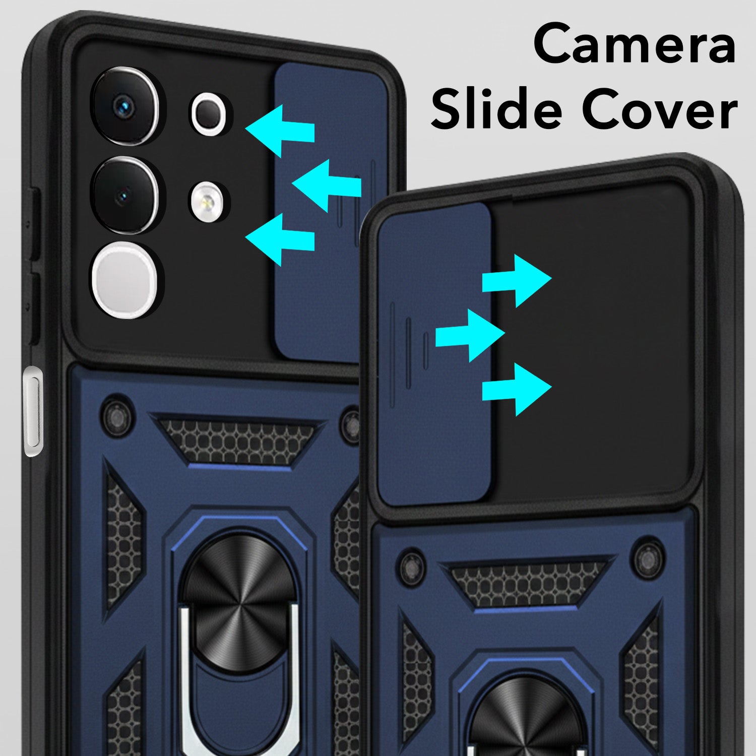 For Vivo iQOO Z10x Back Cover Case (Hybrid Dual Armor Polycarbonate)