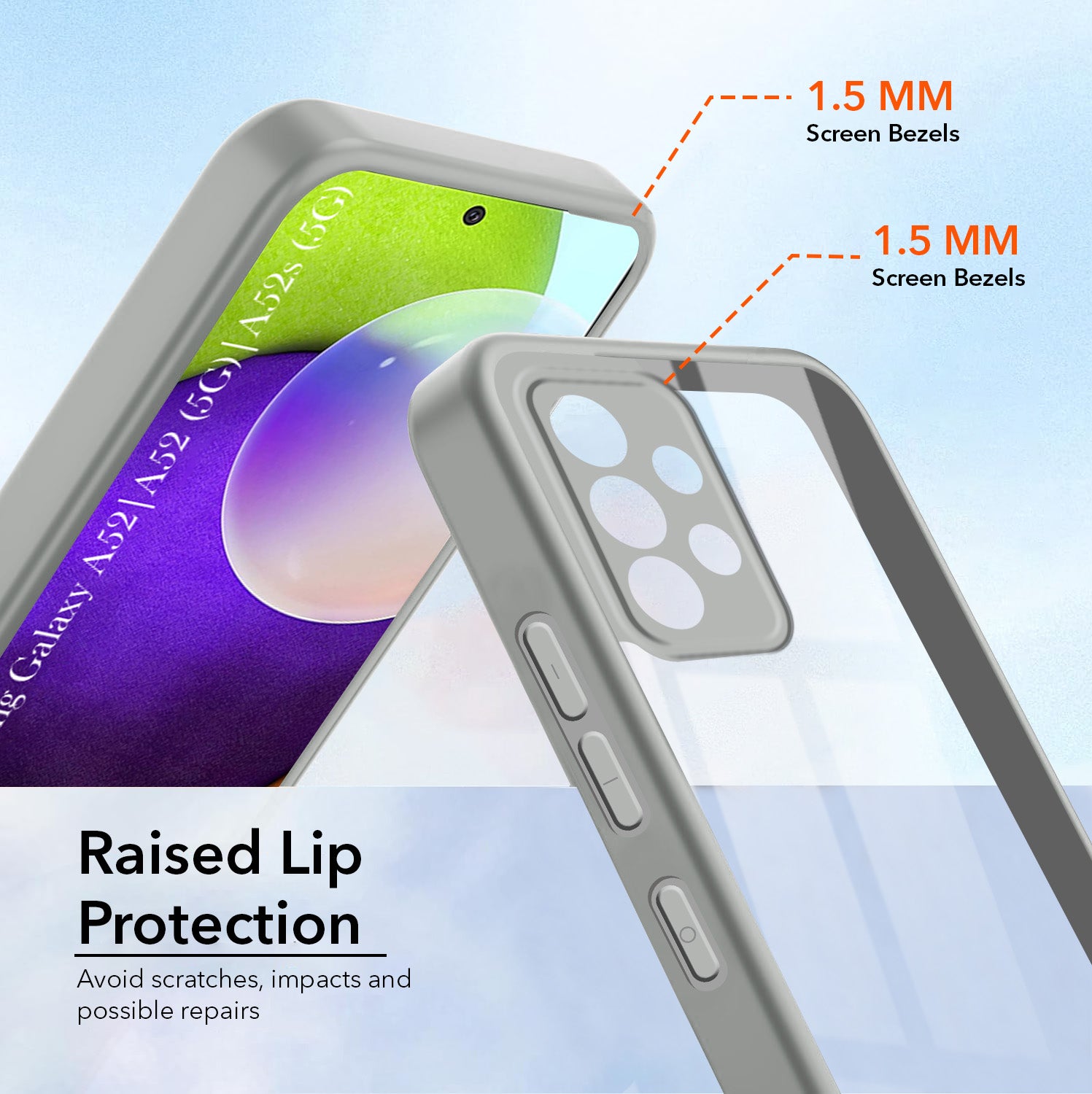 For Samsung Galaxy A52 | A52 5G | A52s 5G Back Cover Case Ultra-Hybrid (Lifetime Anti Yellow | Anti Scratch | Crystal Clear Shockproof)