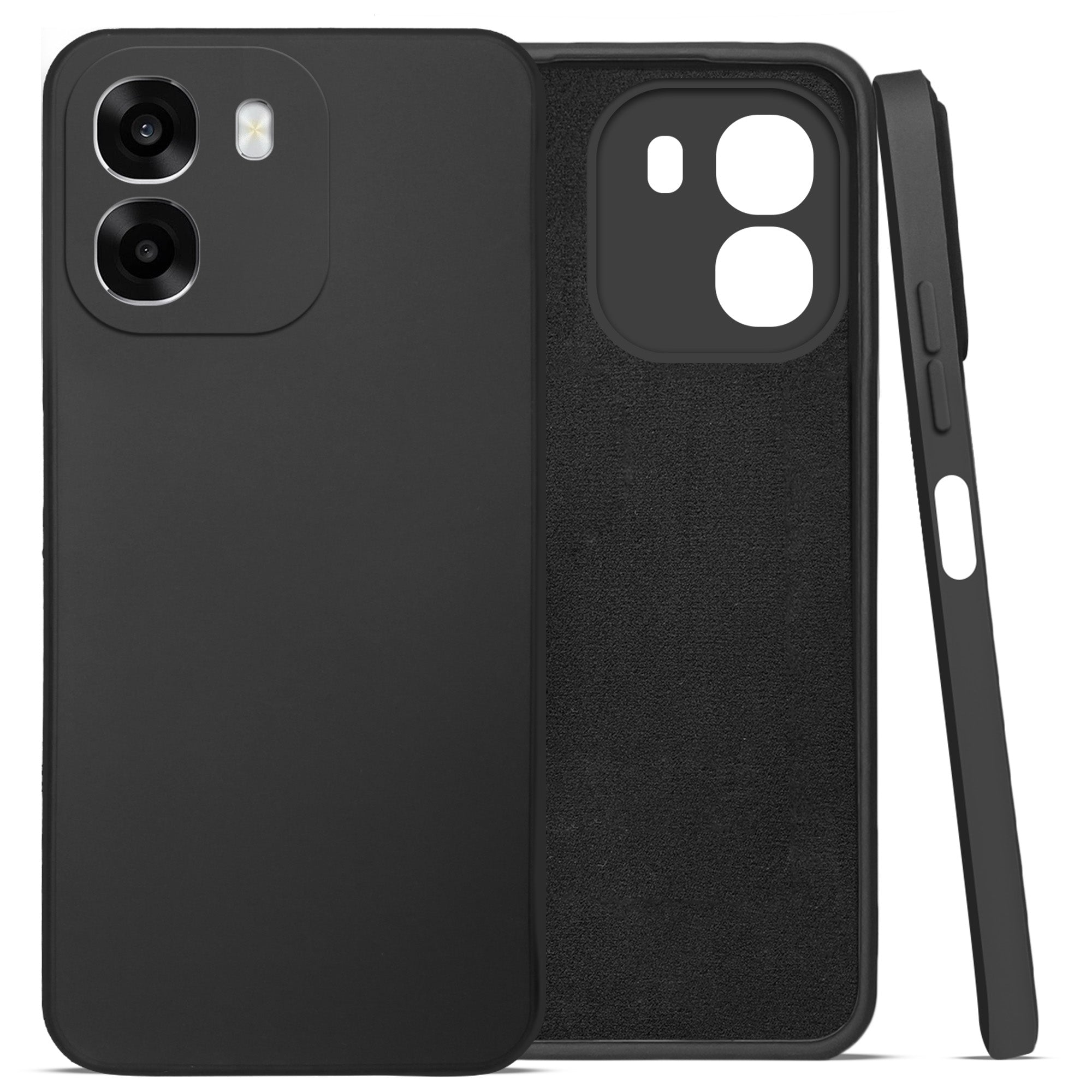 For Oppo A6 5G | Oppo K14 5G Back Cover Case (Matte Finish Silicone with Inside Fiber cloth)