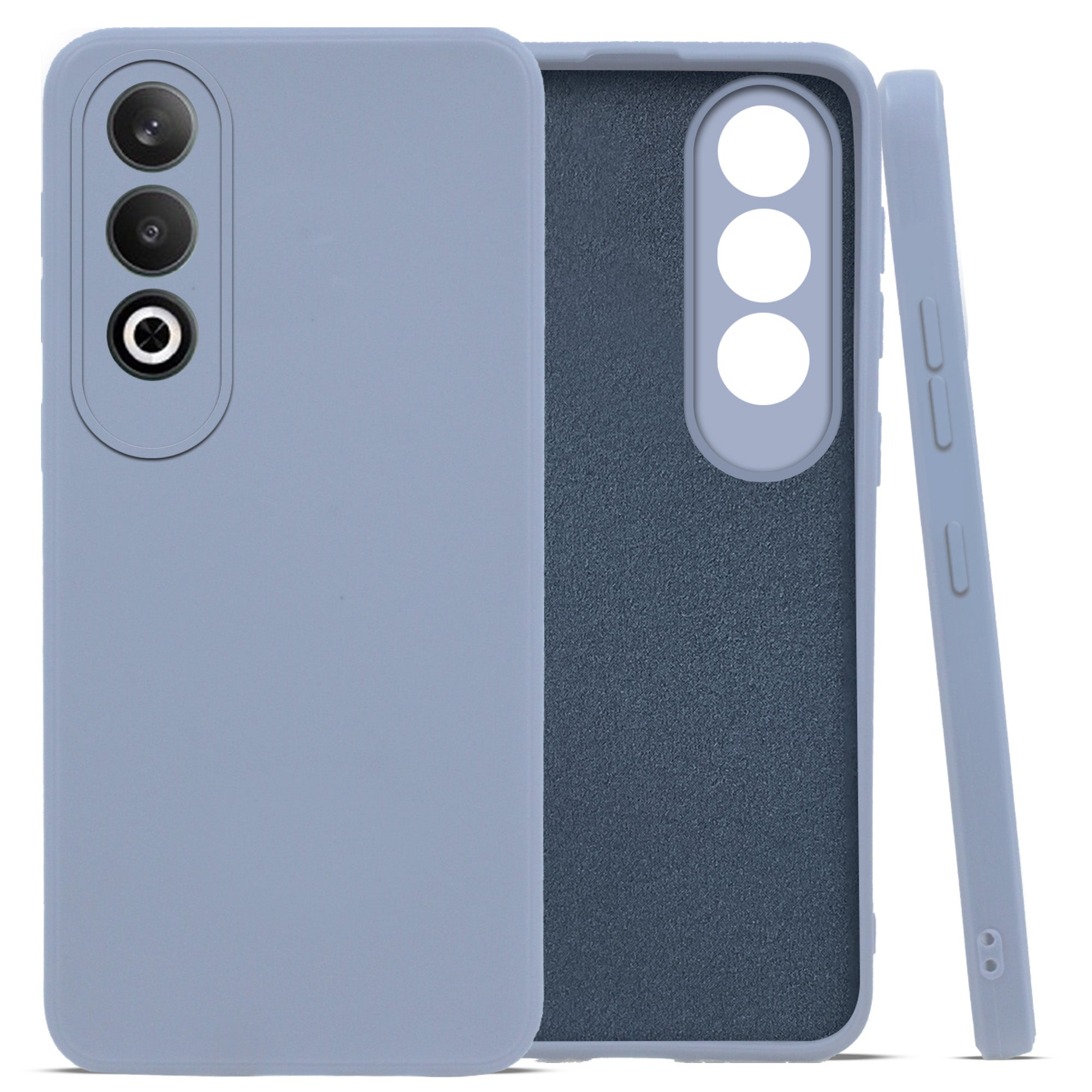 For Oneplus Nord CE 4 Back Cover Case (Matte Finish Silicone with Inside Fiber Cloth)
