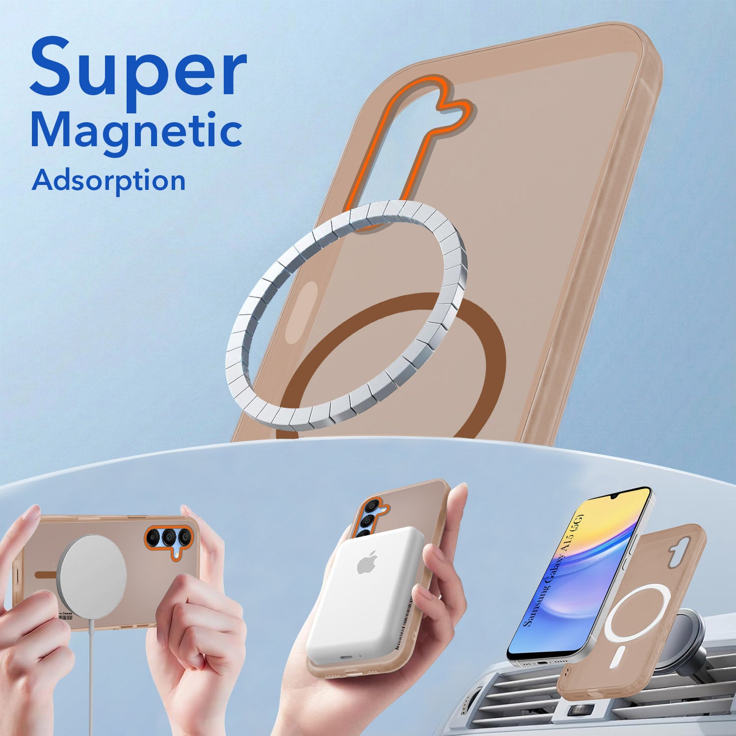 For Samsung Galaxy A15 5G Back Cover Case (Soft Touch | Camera Bump Protection | MagSafe Compatible | Matte Finish)