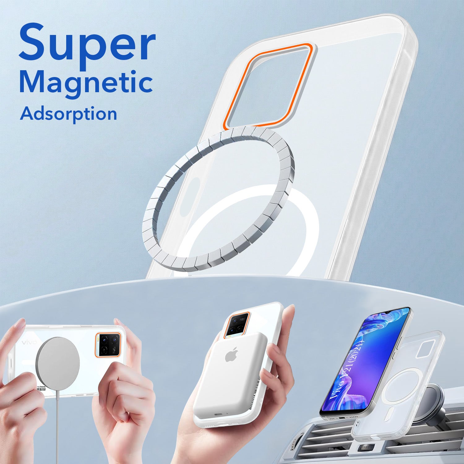 For Vivo Y21 2021 Back Cover Case (Soft Touch | Camera Bump Protection | MagSafe Compatible | Matte Finish)