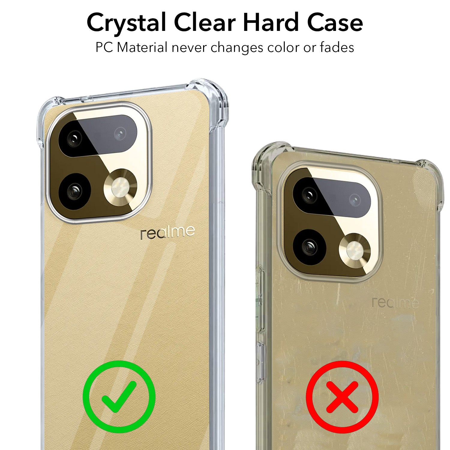For Realme 16 Pro Plus 5G Back Cover Shockproof Crystal-Clear (Drop & Camera Protection | Hard Polycarbonate)