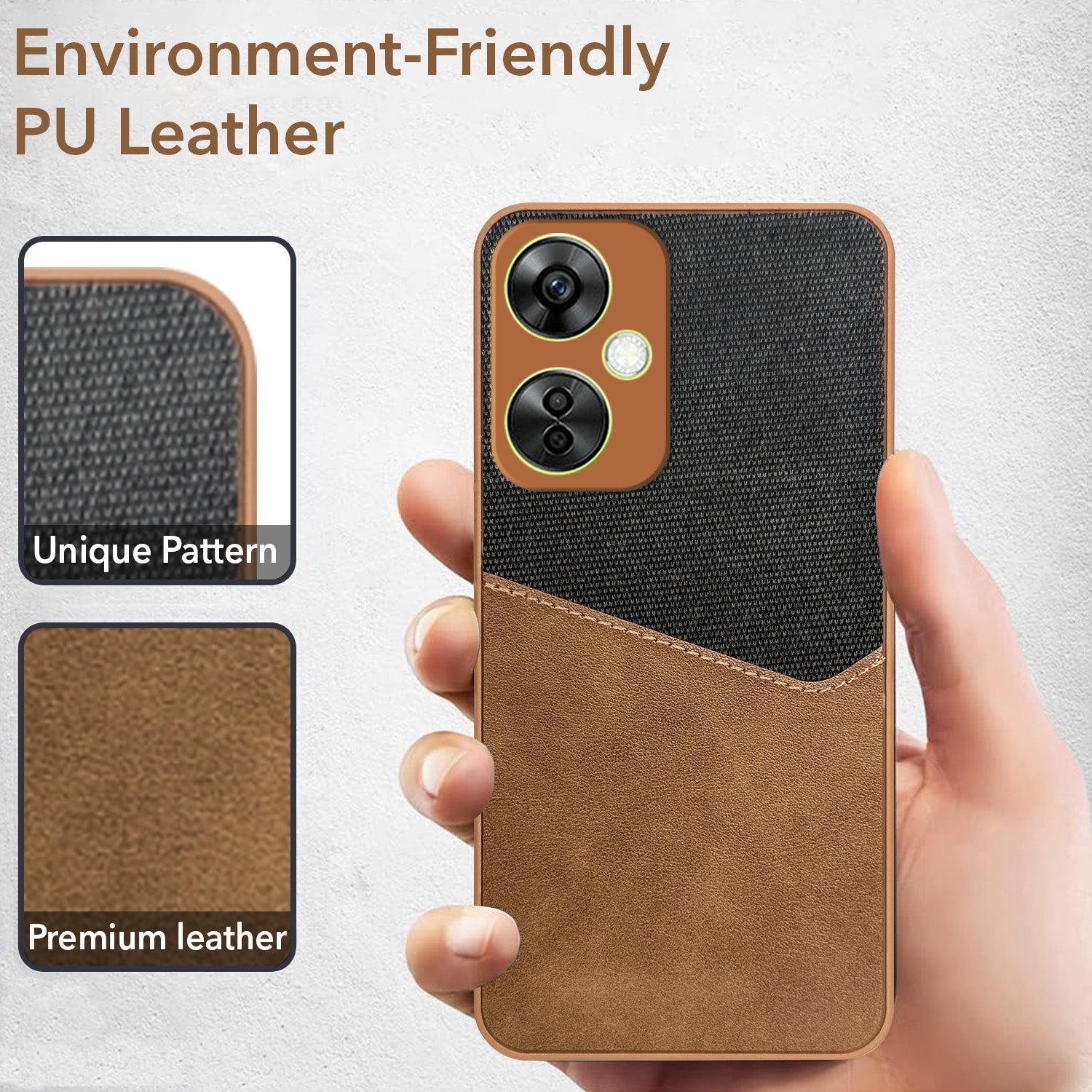 For OnePlus Nord CE 3 Lite Back Cover Case  (Dual PU Leather Stitch | Professional Minimalist | Soft and Flexible)