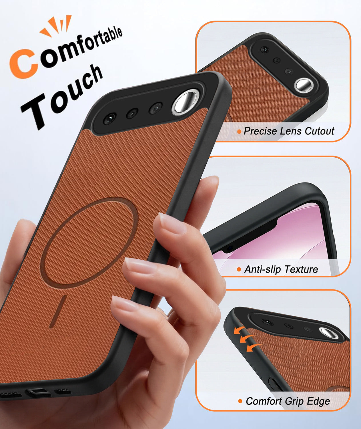 For Realme 16  Back Cover Case PU Leather (Texture Grip Design | Professional Minimalist | Camera Protection | Soft and Flexible)