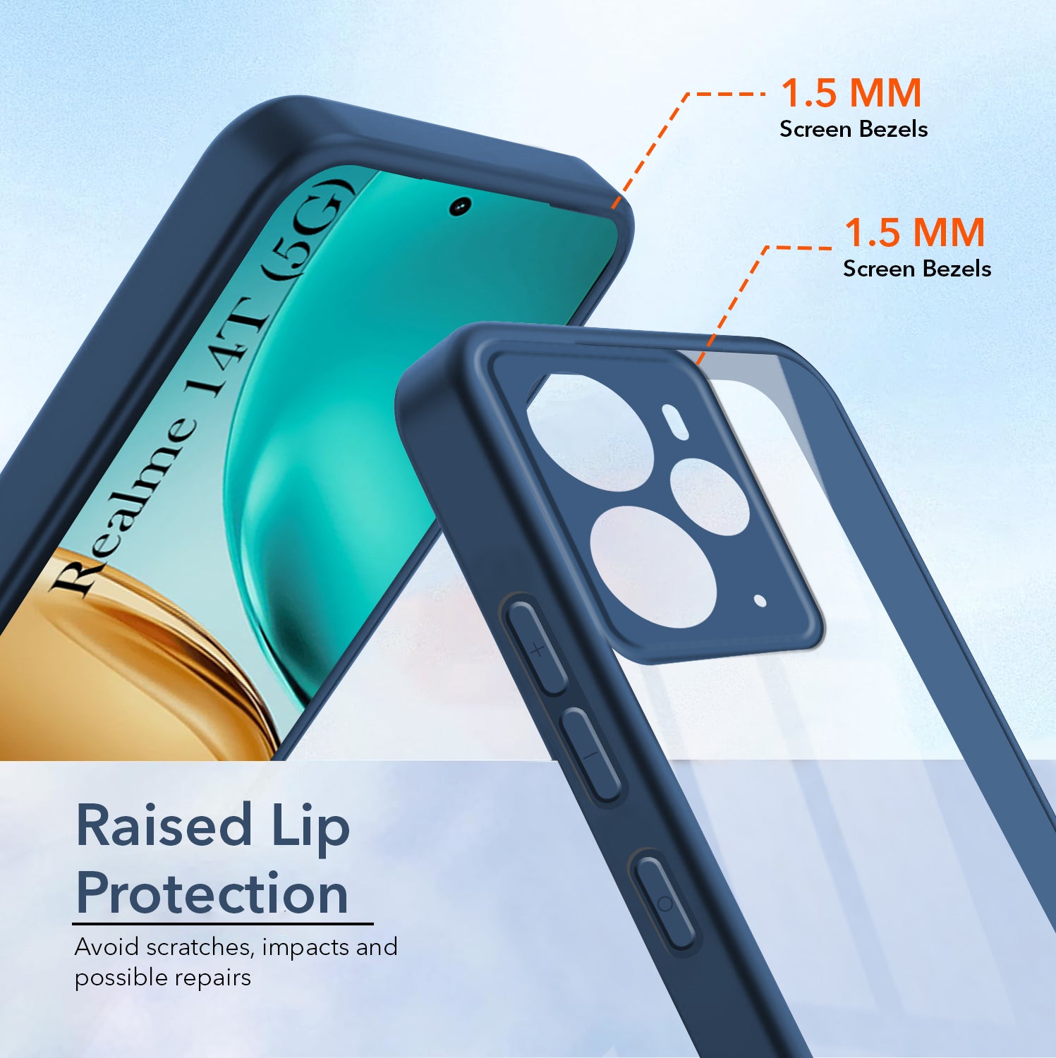 For Realme 14T Back Cover Case (Lifetime Anti Yellow | Anti Scratch | Crystal Clear Shockproof)