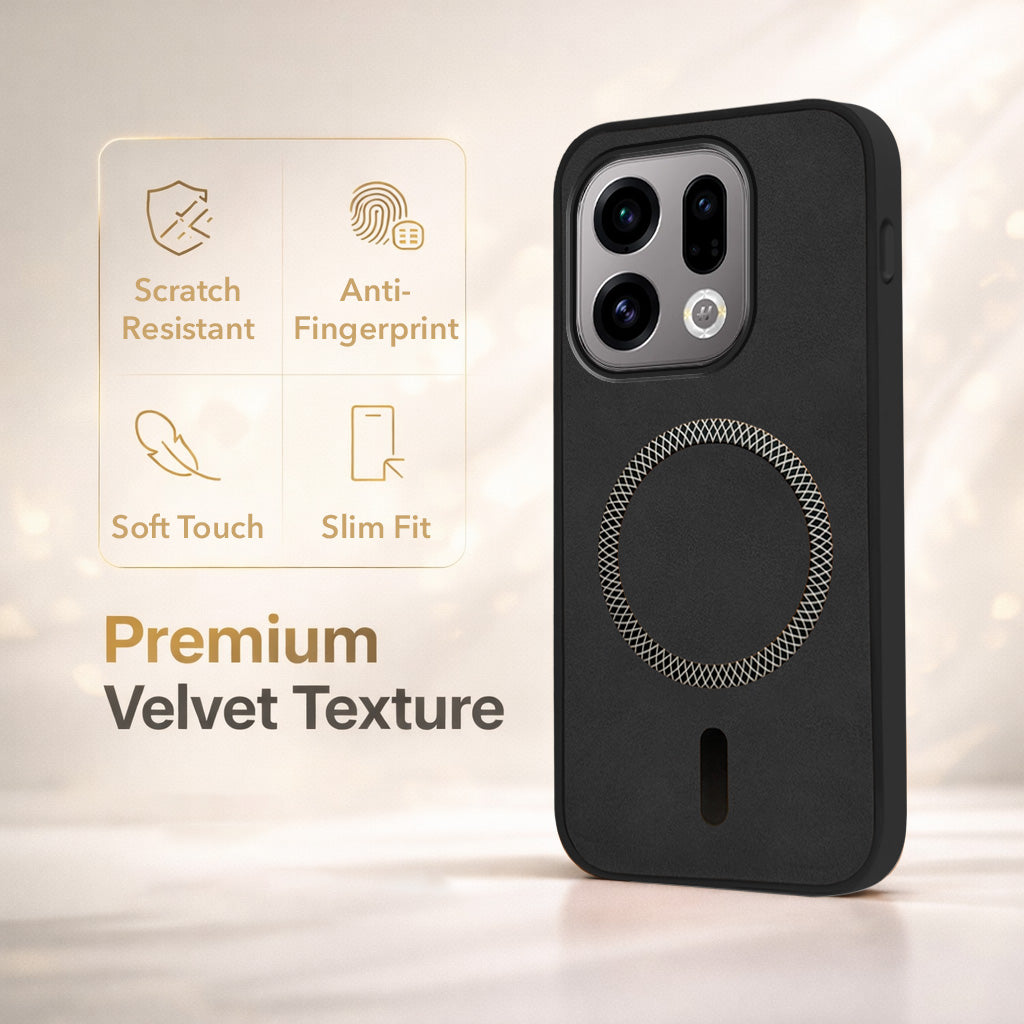 For Oppo Find X9 | Oppo Find X9s Back Cover Case Leather Finish (MagSafe Compatible Wireless Charging | Soft Touch | Camera Bump Protection)