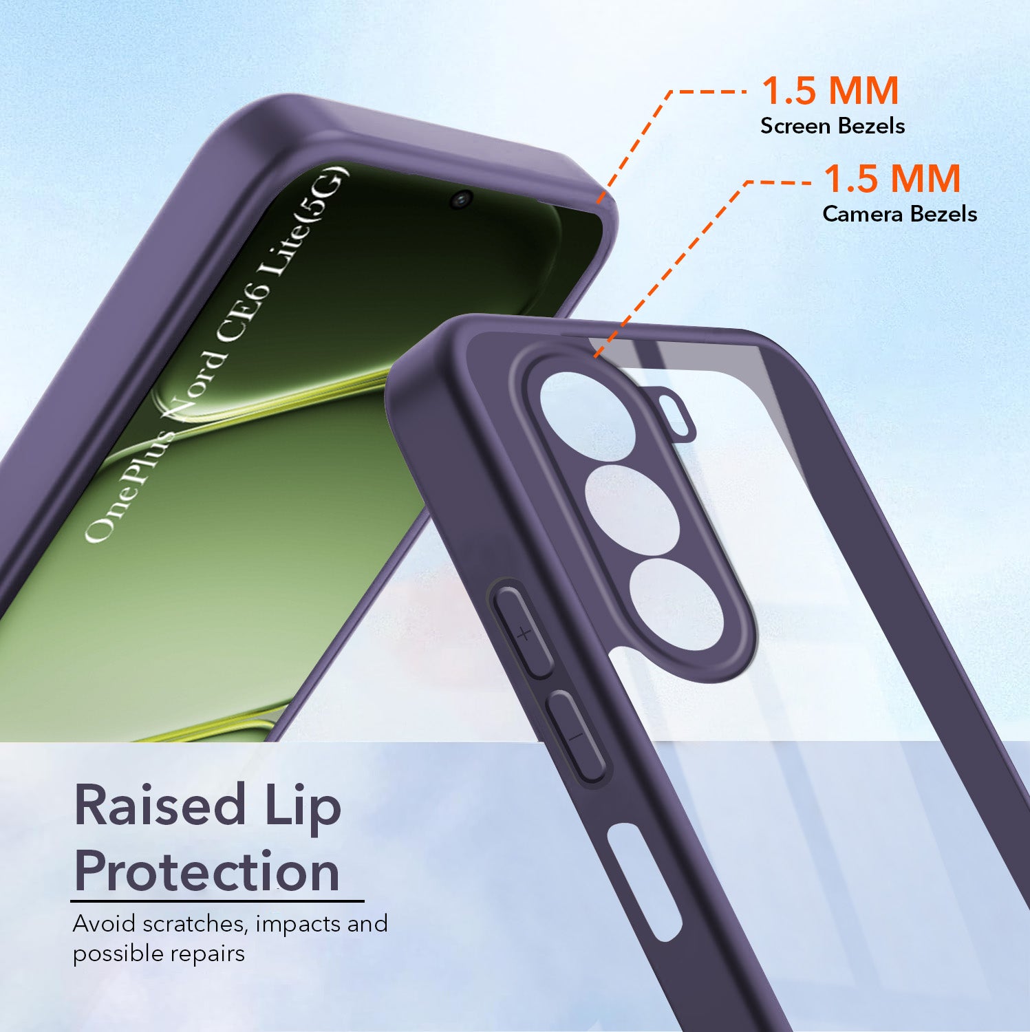 For OnePlus Nord CE 6 Lite Back Cover Case Ultra-Hybrid (Lifetime Anti Yellow | Anti Scratch | Crystal Clear Shockproof)