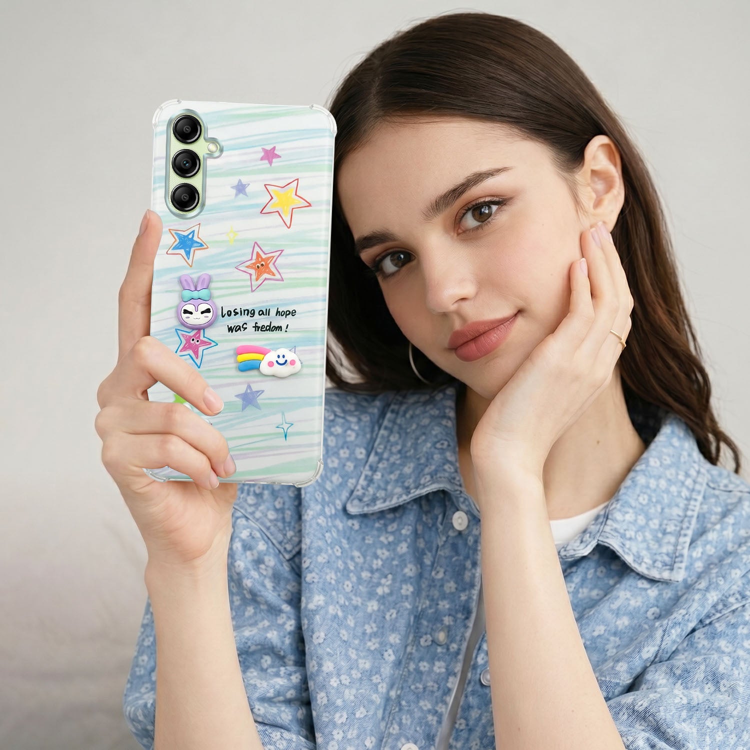 For Samsung Galaxy A14 4G | 5G Back Cover Case (3D Cute Cartoons | Hard Back Side Soft | Matte Premium Finish | HD Printing)