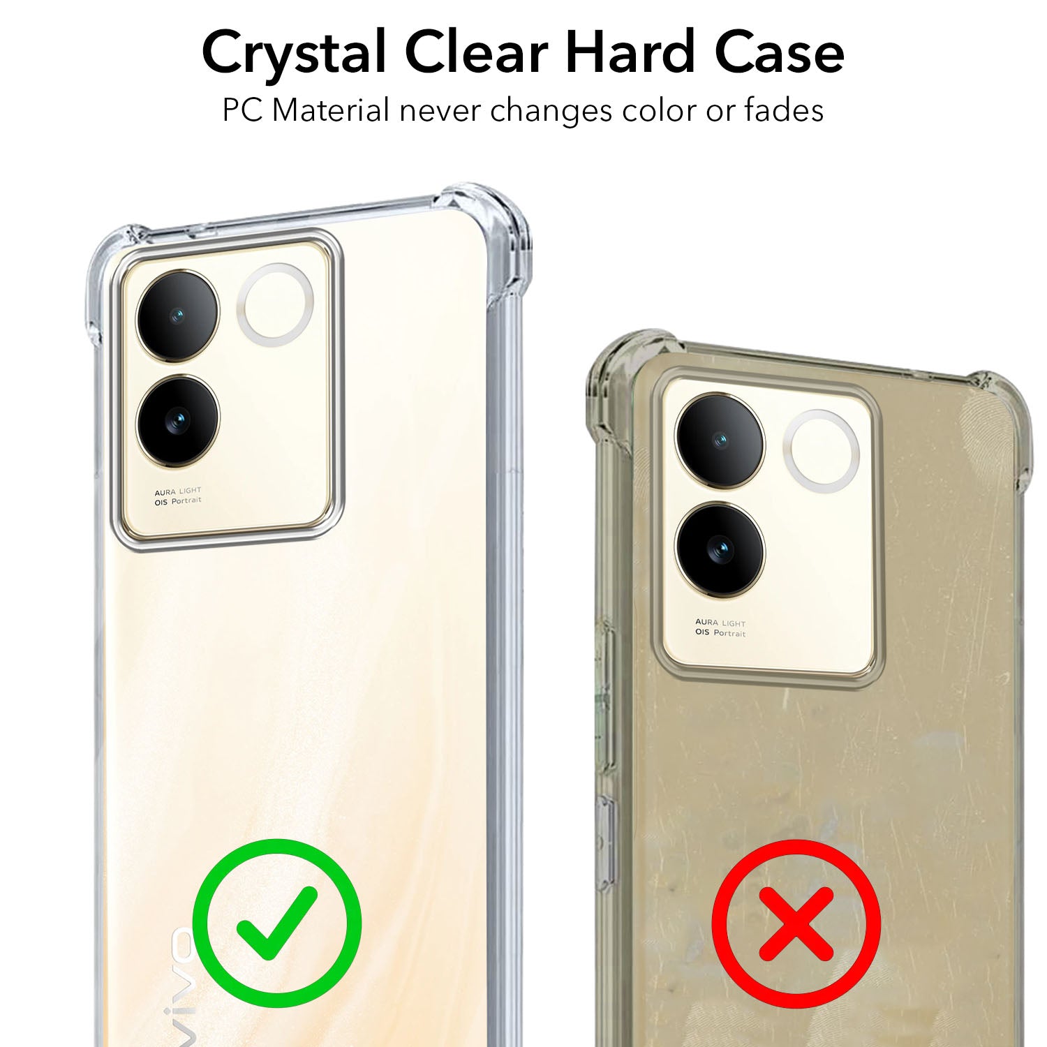 For Vivo T2 Pro Back Cover Shockproof Crystal-Clear (Drop & Camera Protection | Hard Polycarbonate)
