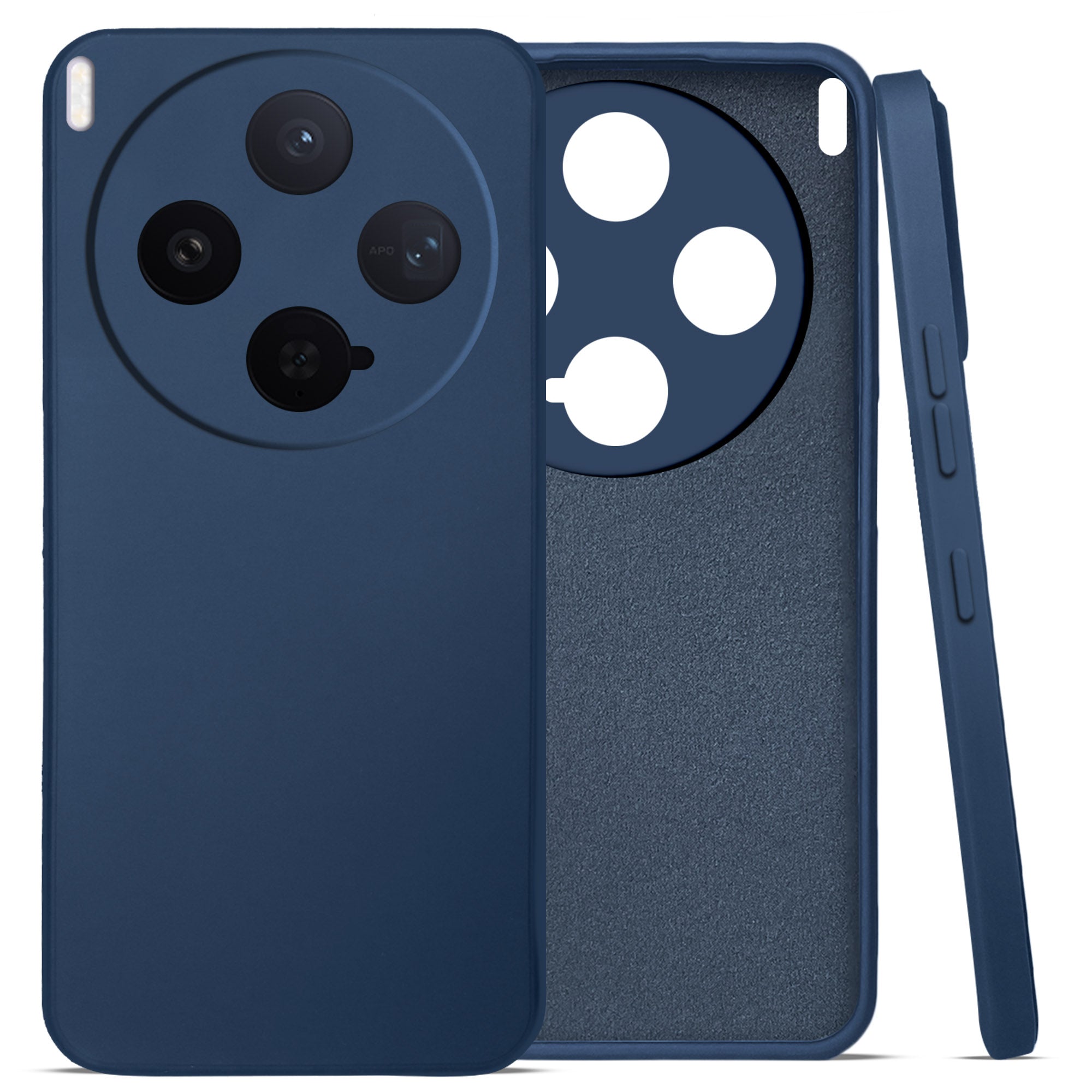For Vivo X300 5G Back Cover Case (Matte Finish Silicone with Inside Fiber cloth)