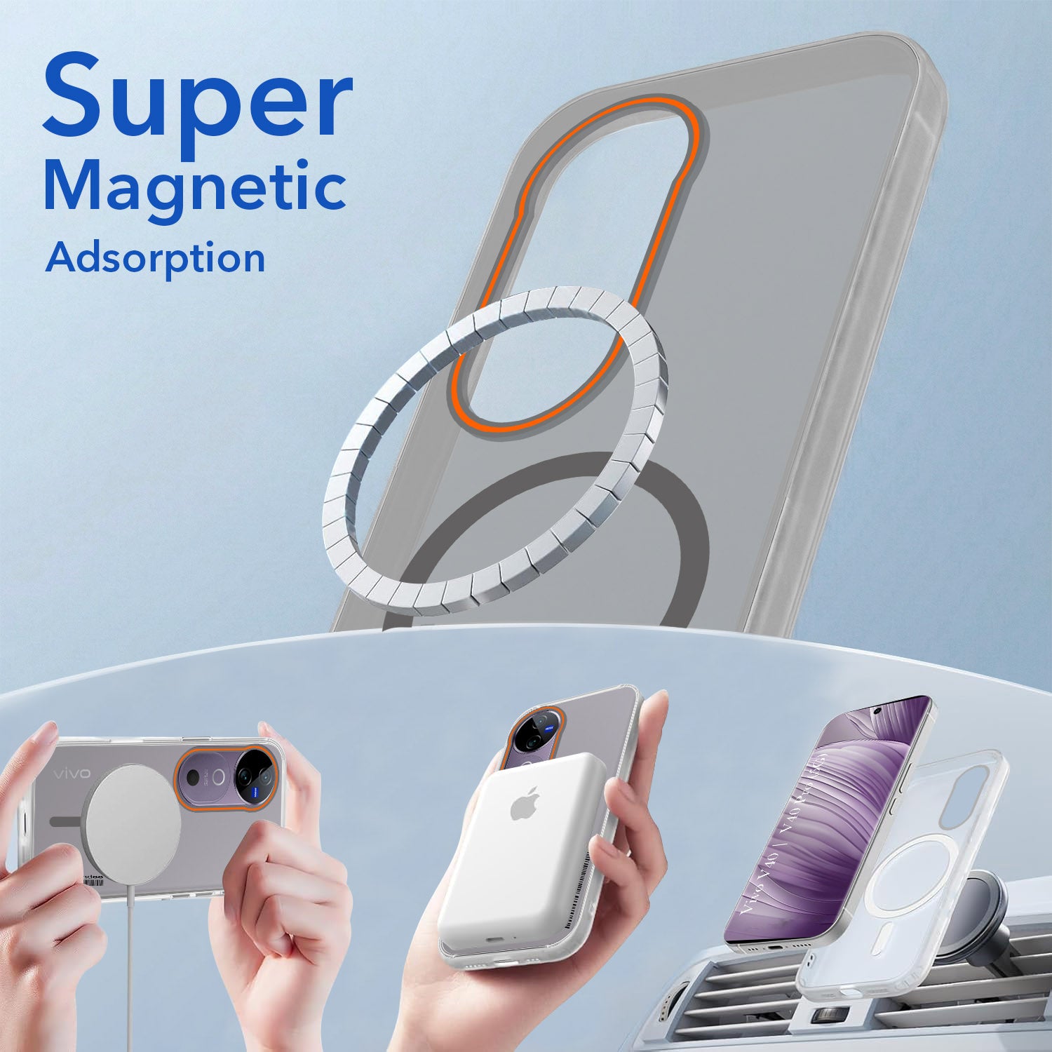 For Vivo V40 | Vivo V40 Pro 5G Back Cover Case (Soft Touch | Camera Bump Protection | MagSafe Compatible | Matte Finish)