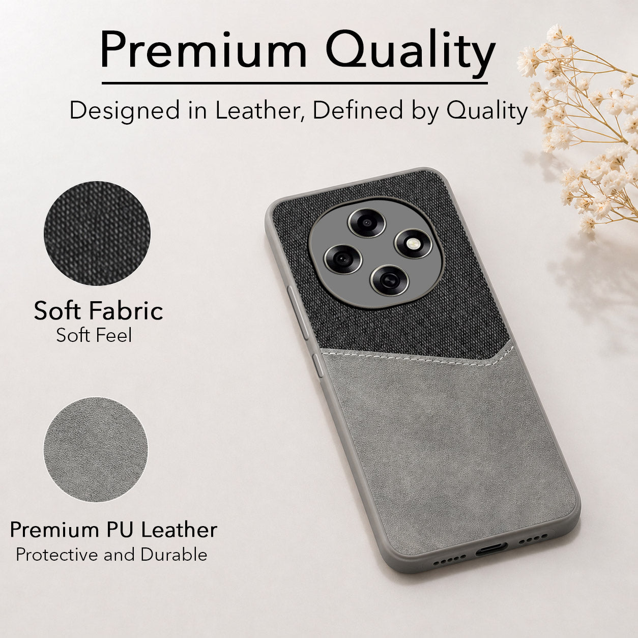 For Oppo F31 Pro Back Cover Case (Dual PU Leather Stitch | Professional Minimalist | Soft and Flexible)