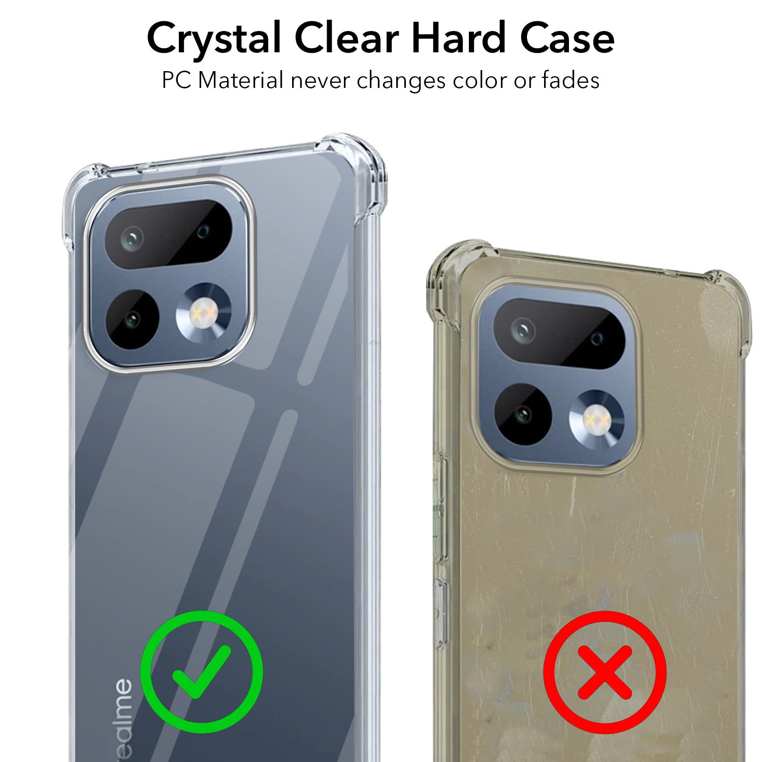 For Realme 16 Pro Back Cover Shockproof Crystal-Clear (Drop & Camera Protection | Hard Polycarbonate)