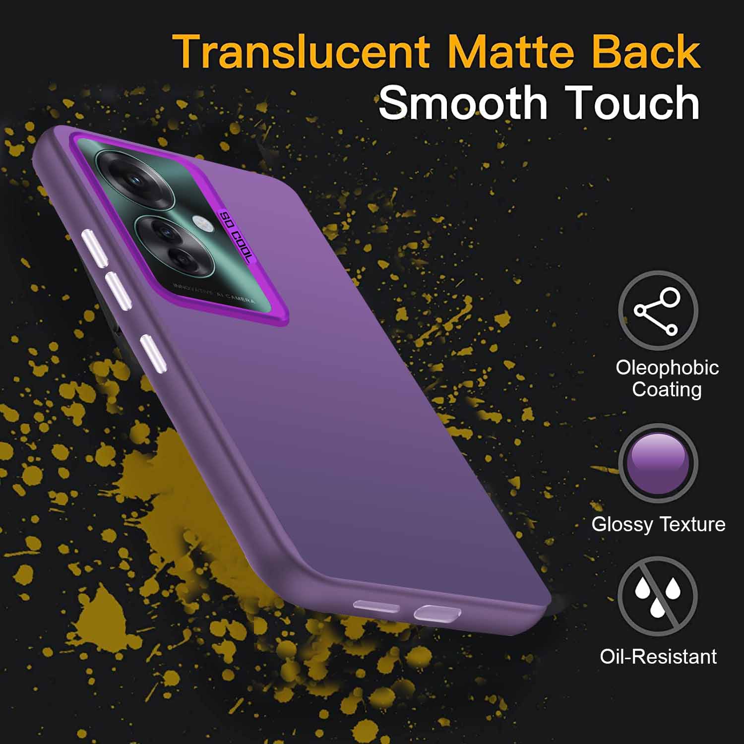For Oppo Reno11 F 5G | Oppo Reno 11F 5G Hard Back Cover Case (Velvet Touch | Professional Glossy Finish | Camera Protection Bump)
