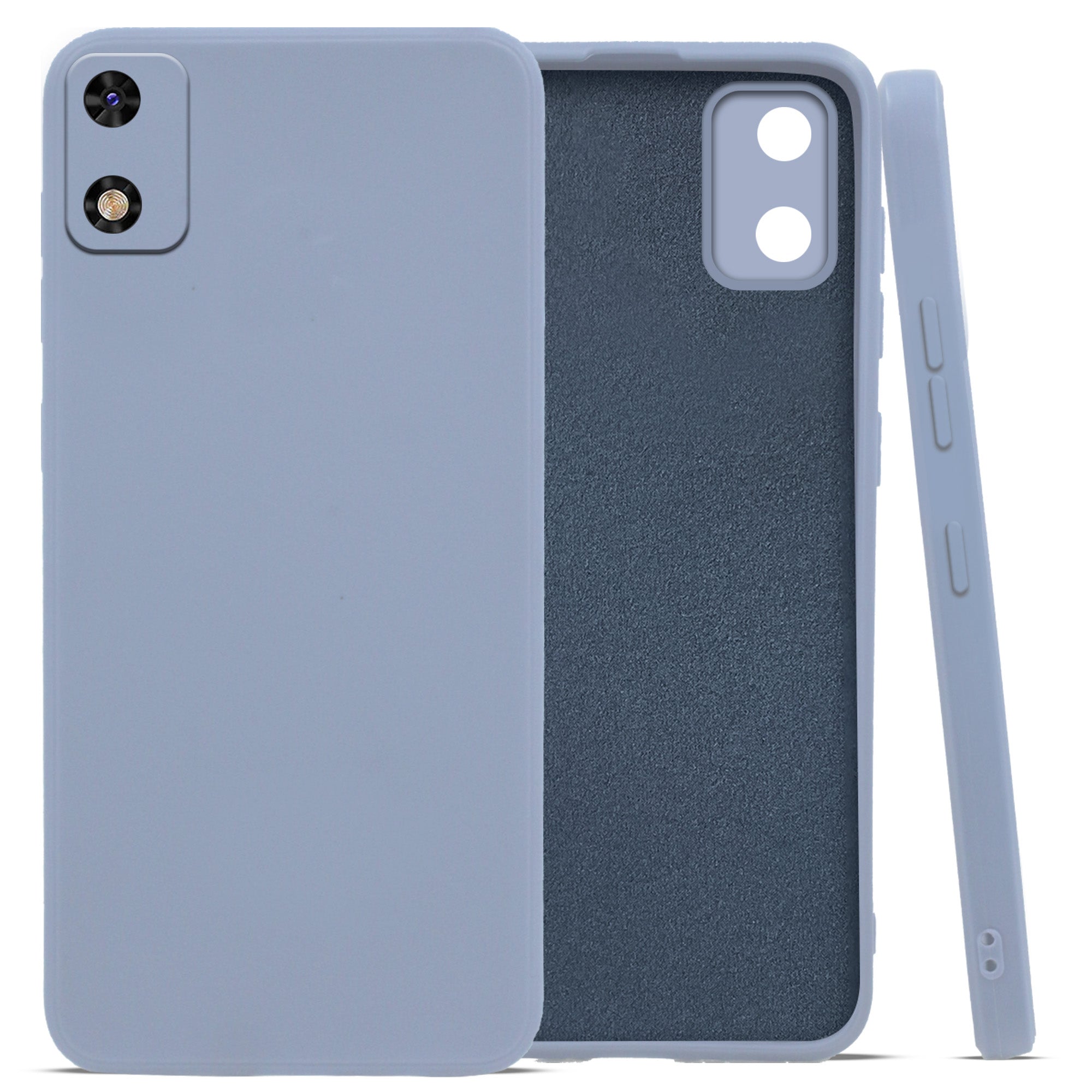 For Itel A23 Pro Back Cover Case (Matte Finish Silicone with Inside Fiber cloth)