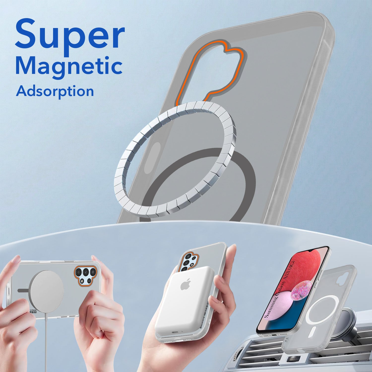 For Samsung Galaxy A13 4G Back Cover Case (Soft Touch | Camera Bump Protection | MagSafe Compatible | Matte Finish)