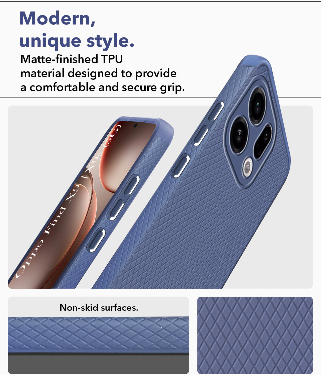 For Oppo Find X9 | Oppo Find X9s Back Cover Case Liquid Silicone (Camera Protection | Side Grip Texture | Soft and Flexible)