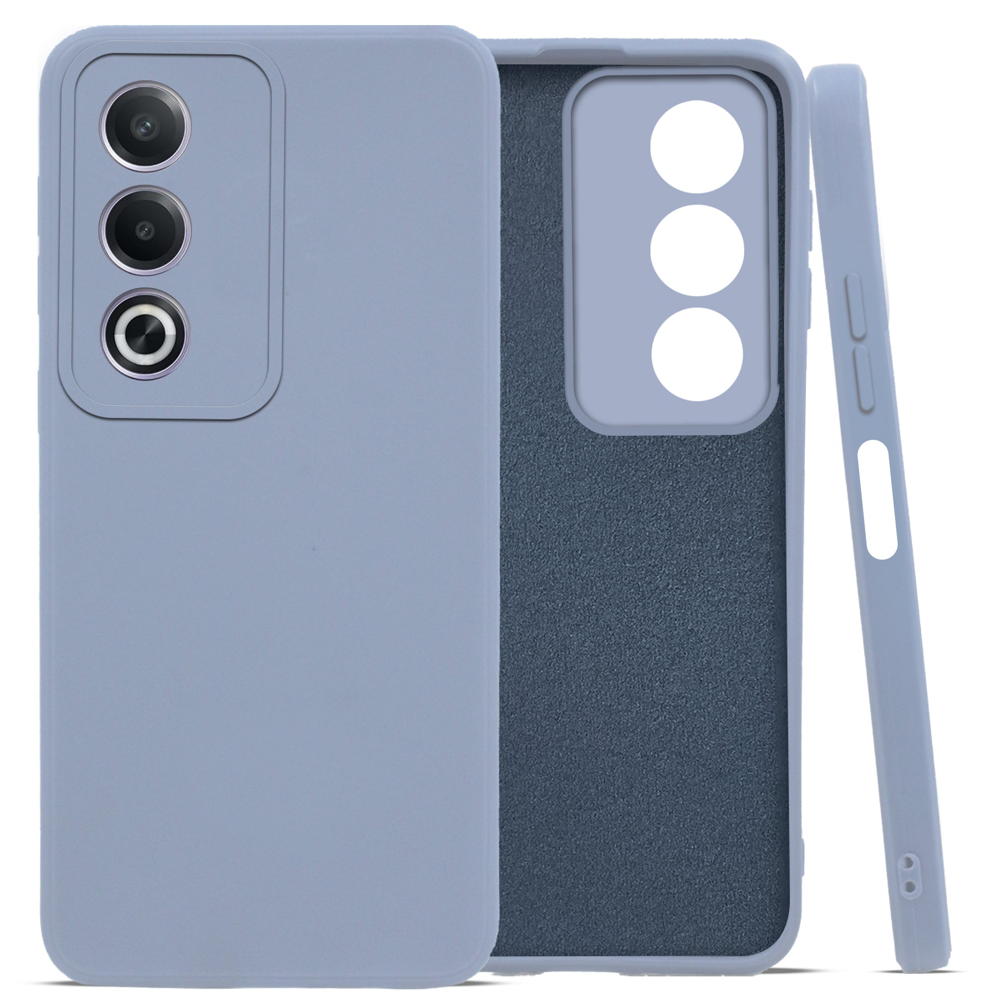 For Oppo A3 Pro 5G Back Cover Case (Matte Finish Silicone with Inside Fiber cloth |Black)