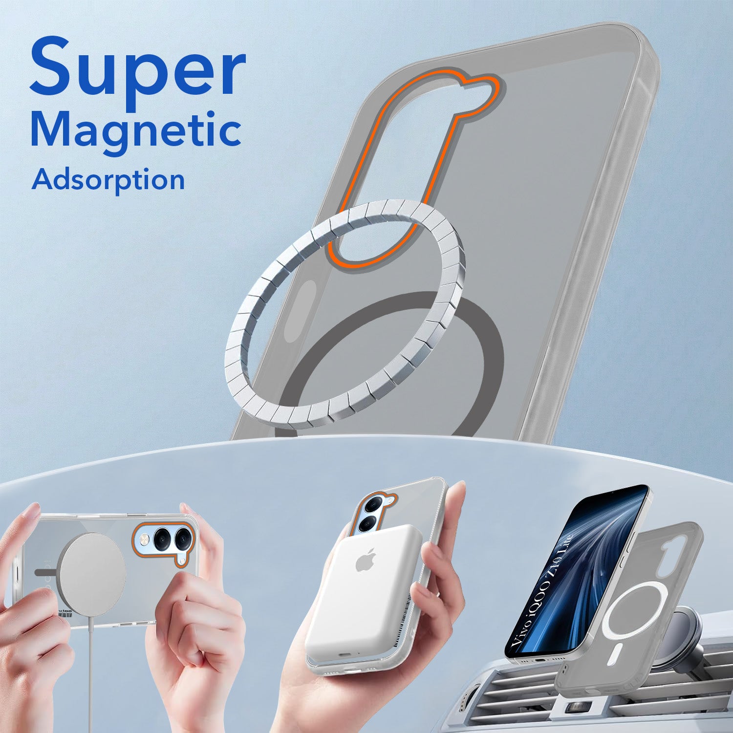 For Vivo iQOO Z10 Lite Back Cover Case (Soft Touch | Camera Bump Protection | MagSafe Compatible | Matte Finish)