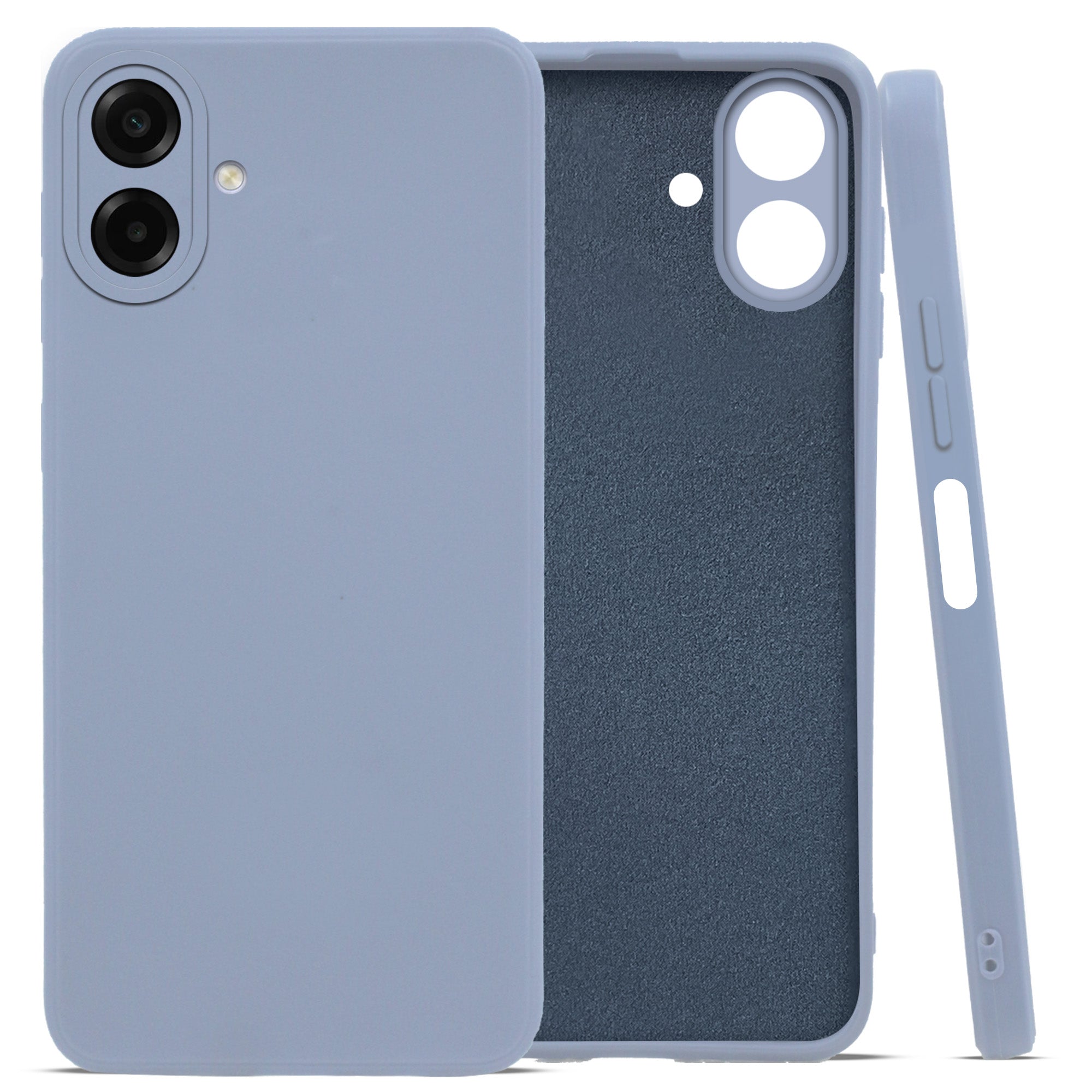 For Samsung Galaxy A07 | F70e 5G Back Case Cover (Inside Fiber cloth with Matte Finish Silicone |Black)