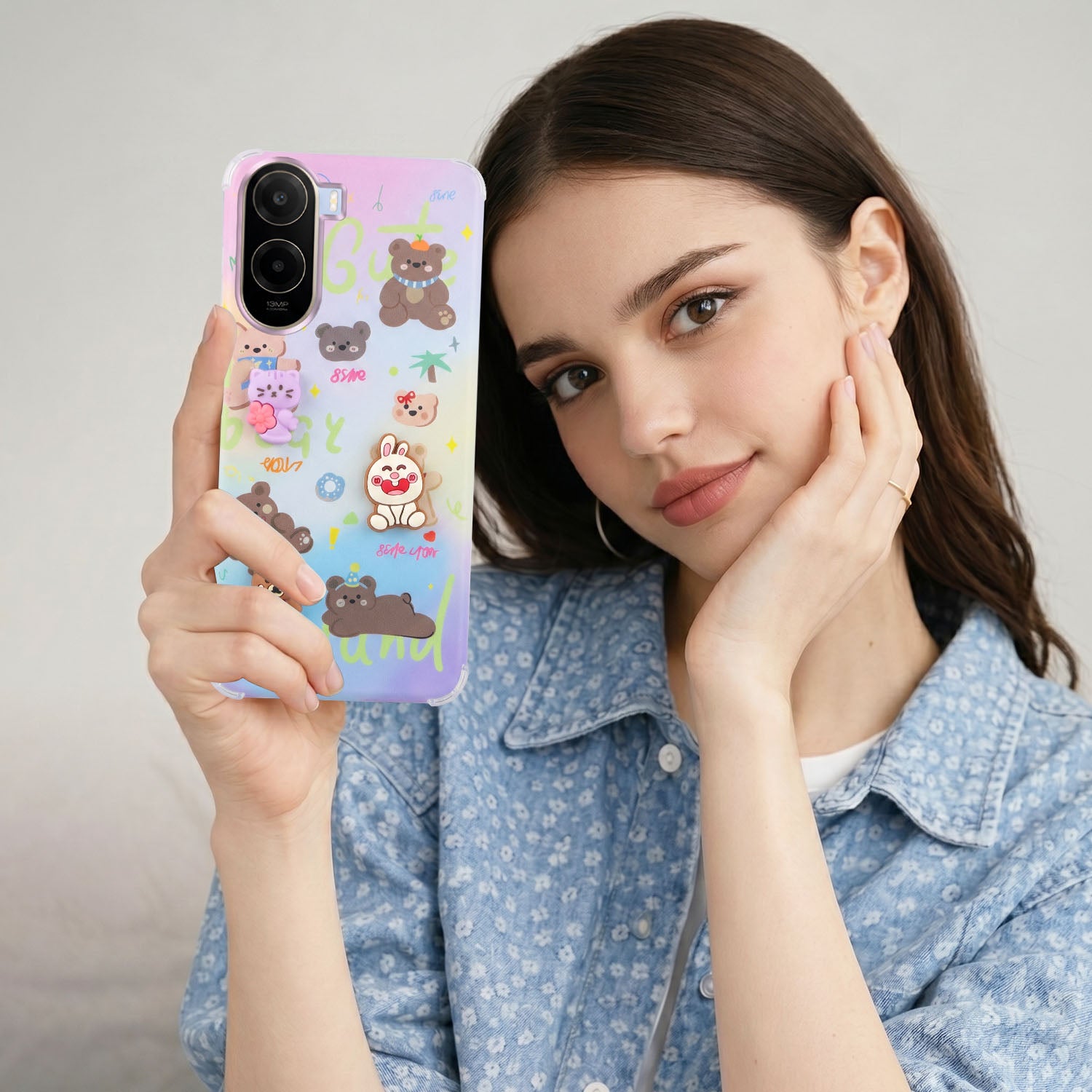 For Poco C81 5G Back Cover Case (3D Cute Cartoons | Hard Back Side Soft | Matte Premium Finish | HD Printing)