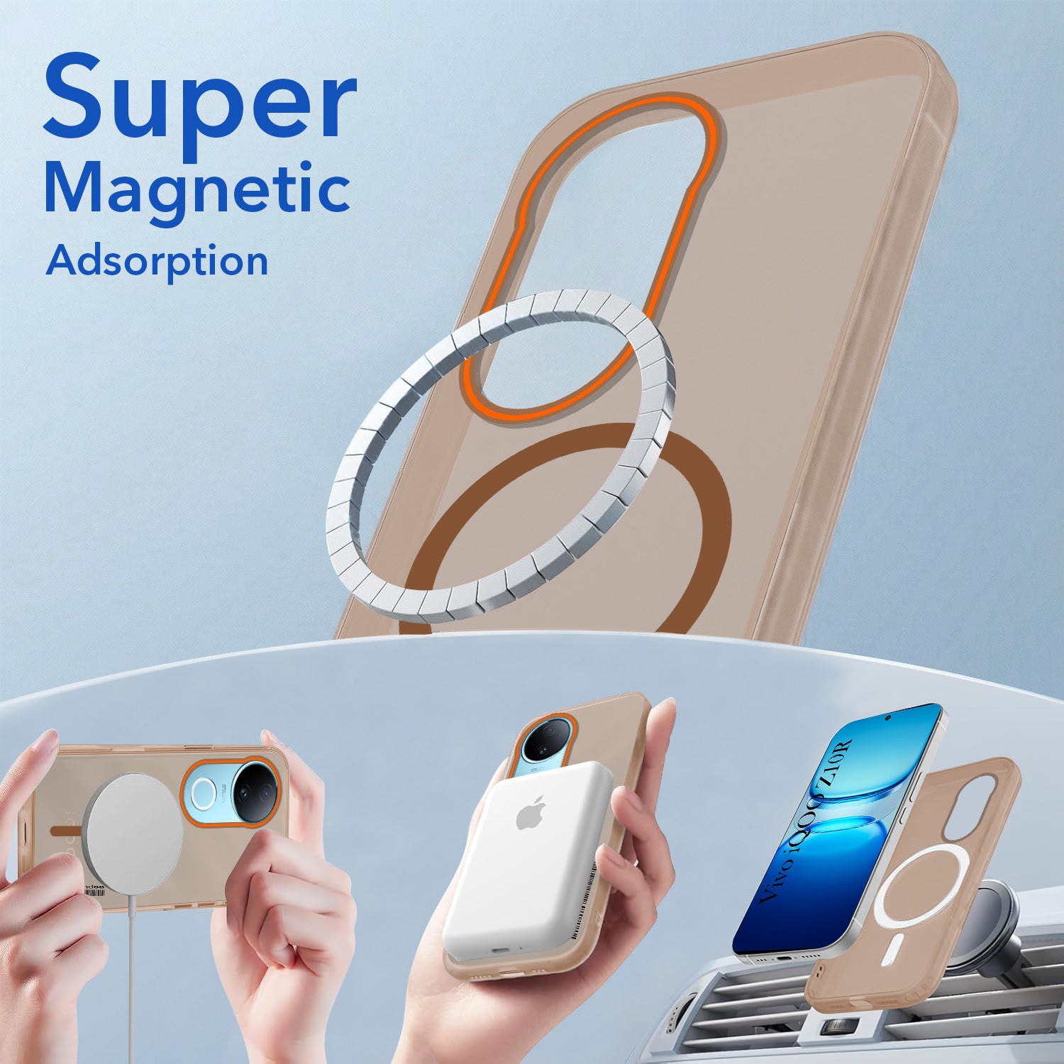 For Vivo iQOO Z10R Back Cover Case (Soft Touch | Camera Bump Protection | MagSafe Compatible | Matte Finish)