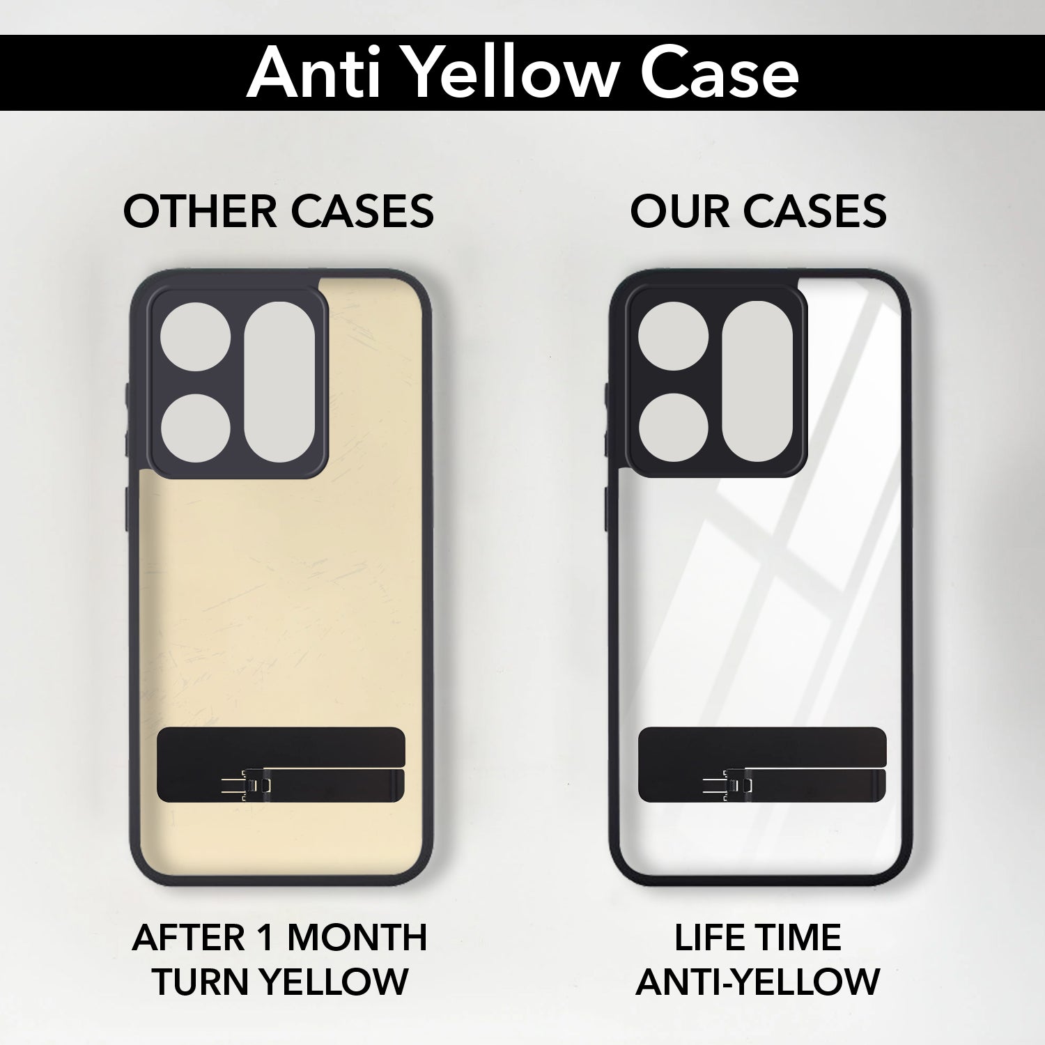 For Motorola Moto Signature 5G Back Cover Case (Built-in Stand | Lifetime Anti Yellow | Kickstand Shockproof | Camera Protection | MagSafe Compatible)