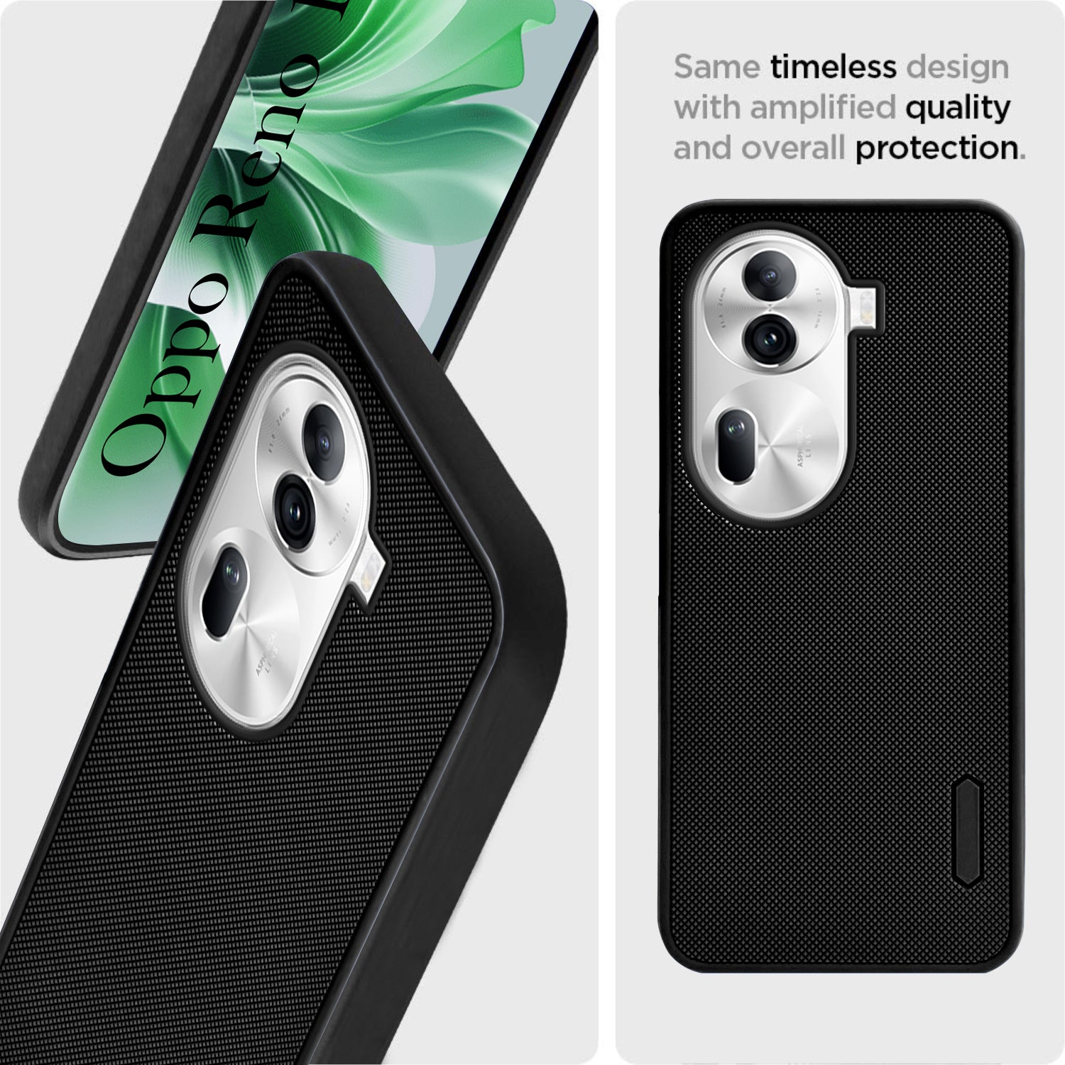 For Oppo Reno11 5G Back Cover Case Rubberised (Textured Grip Design | Micro-Fiber Cloth Inside | Slim and Light Weight | Soft Touch and Feel)