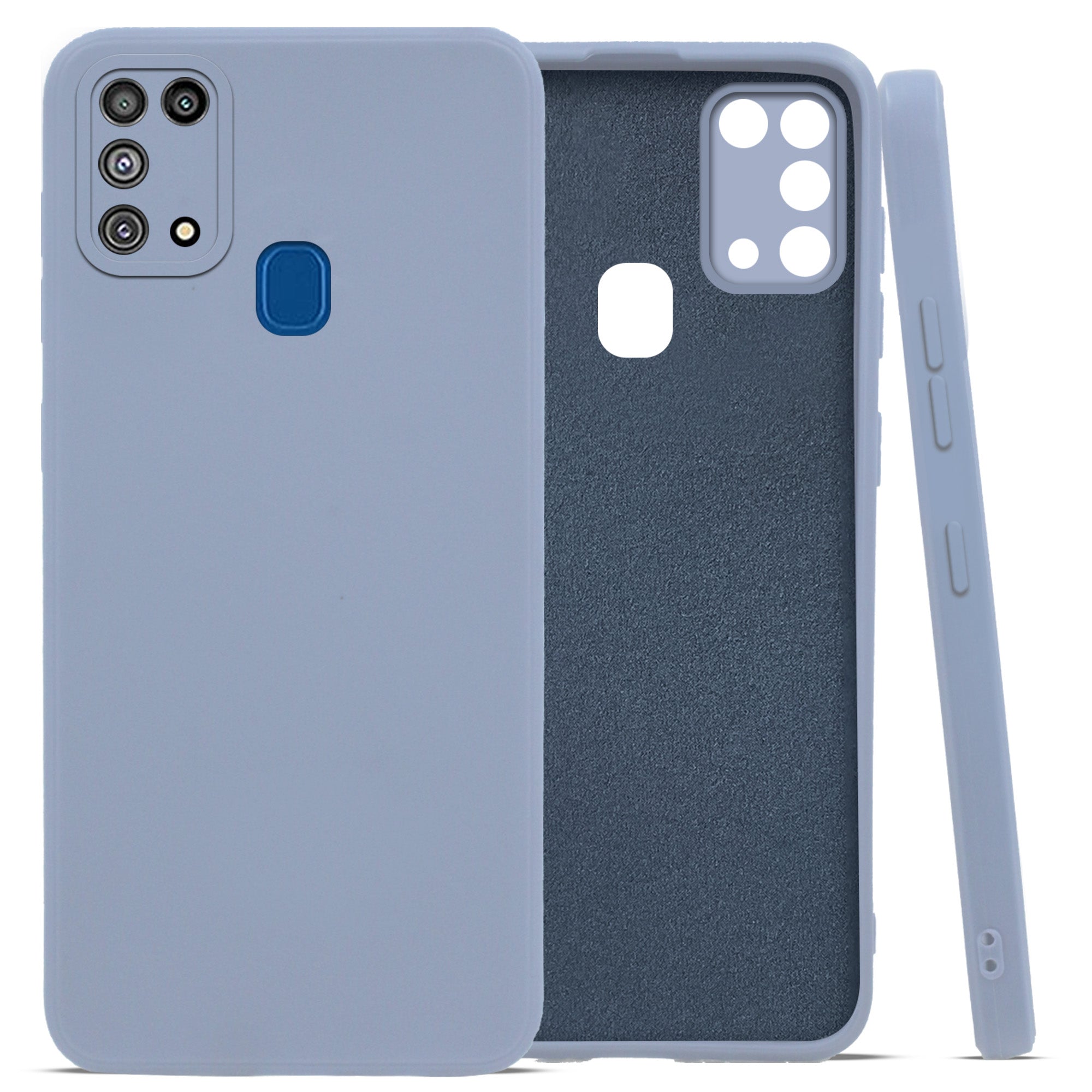For Samsung Galaxy F41 Back Cover Case ( Matte Finish Silicone with Inside Fiber cloth)
