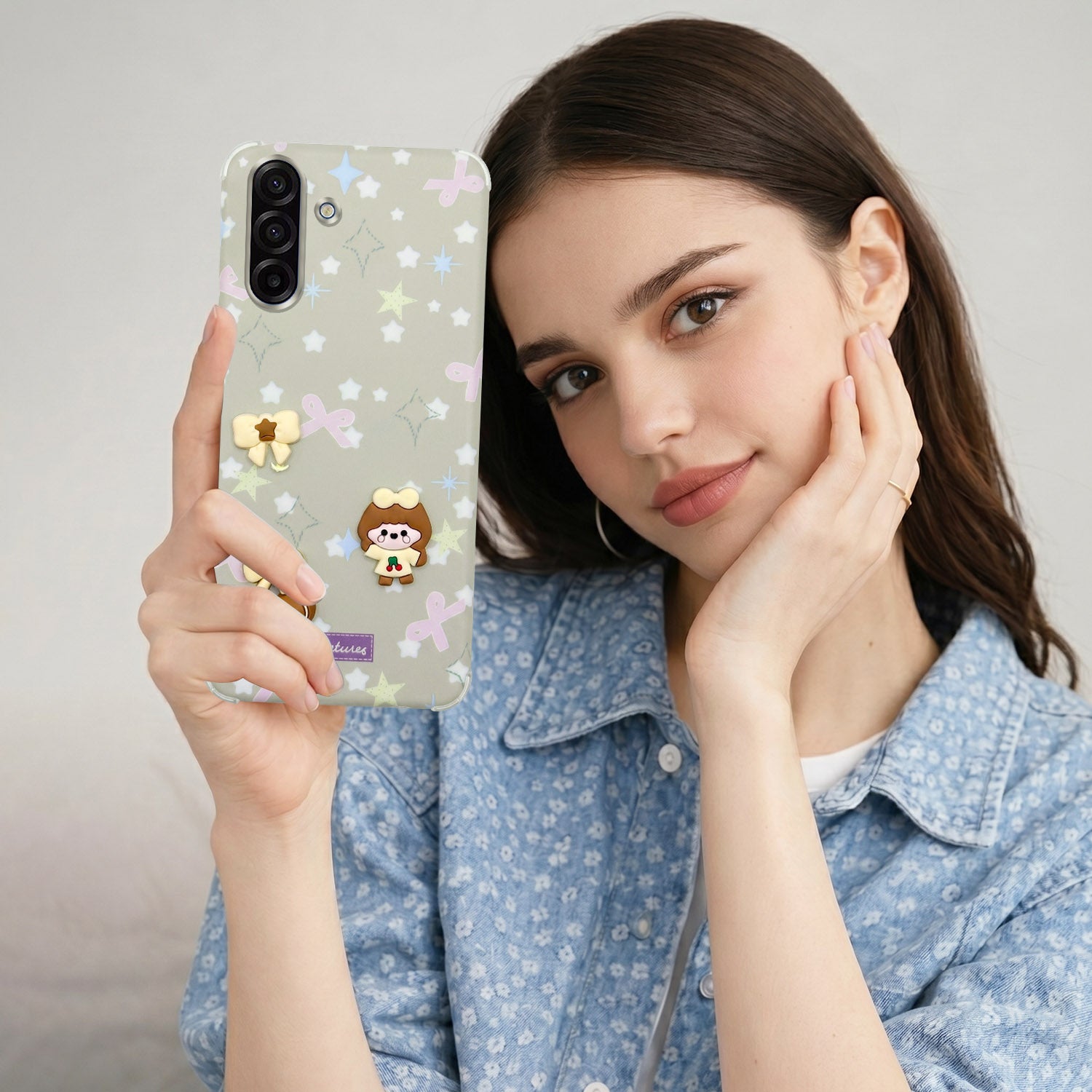 For Samsung Galaxy A17 | Samsung F17 | Samsung M17 5G Back Cover Case (3D Cute Cartoons | Hard Back Side Soft | Matte Premium Finish | HD Printing)